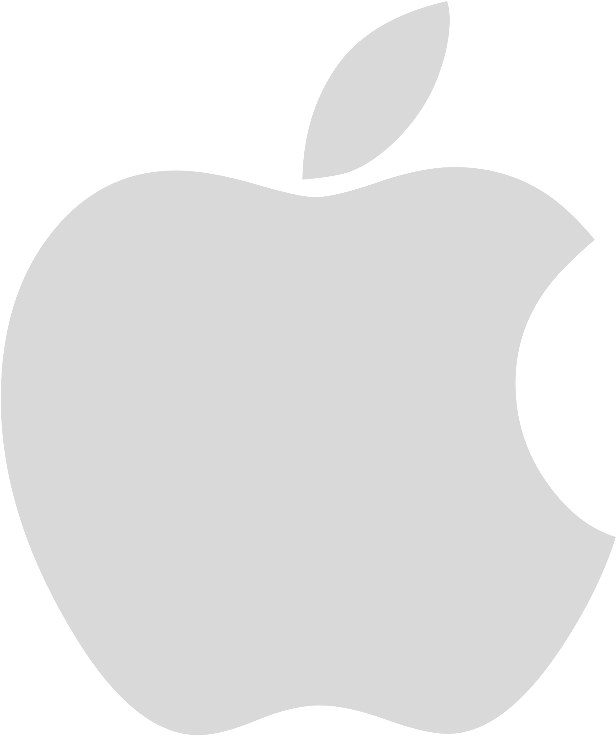 bright white apple logo that is modern with transparent background