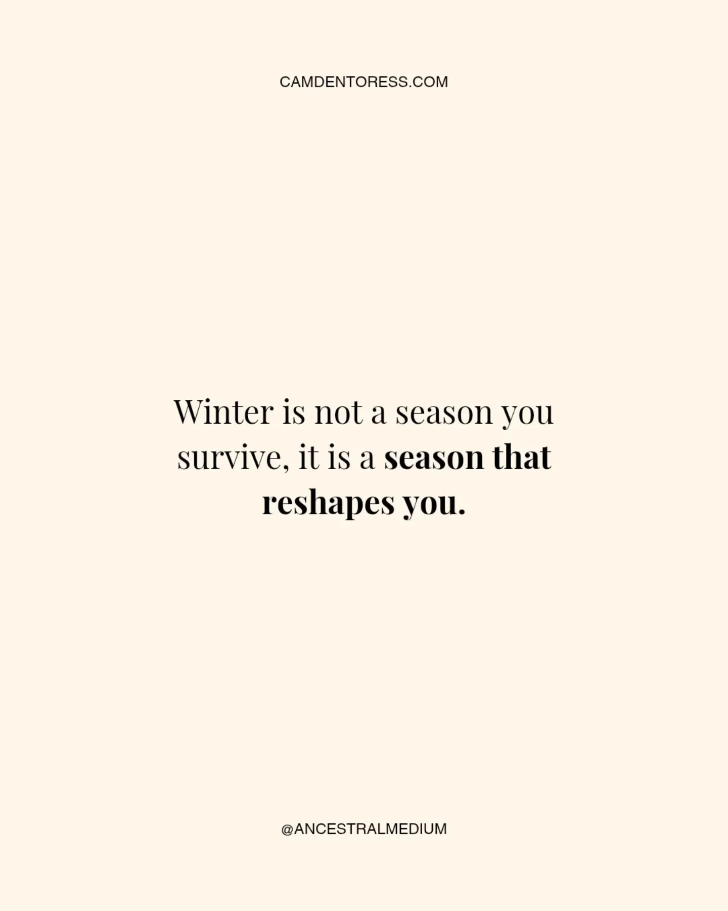 But your body remembers Winter.
The ancestral rhythm.
The sacred pause.

The holy invitation to rest, grieve, release, and return to your deepest self.

If you are feeling the pull toward stillness, the whisper to set things down, the longing to brea
