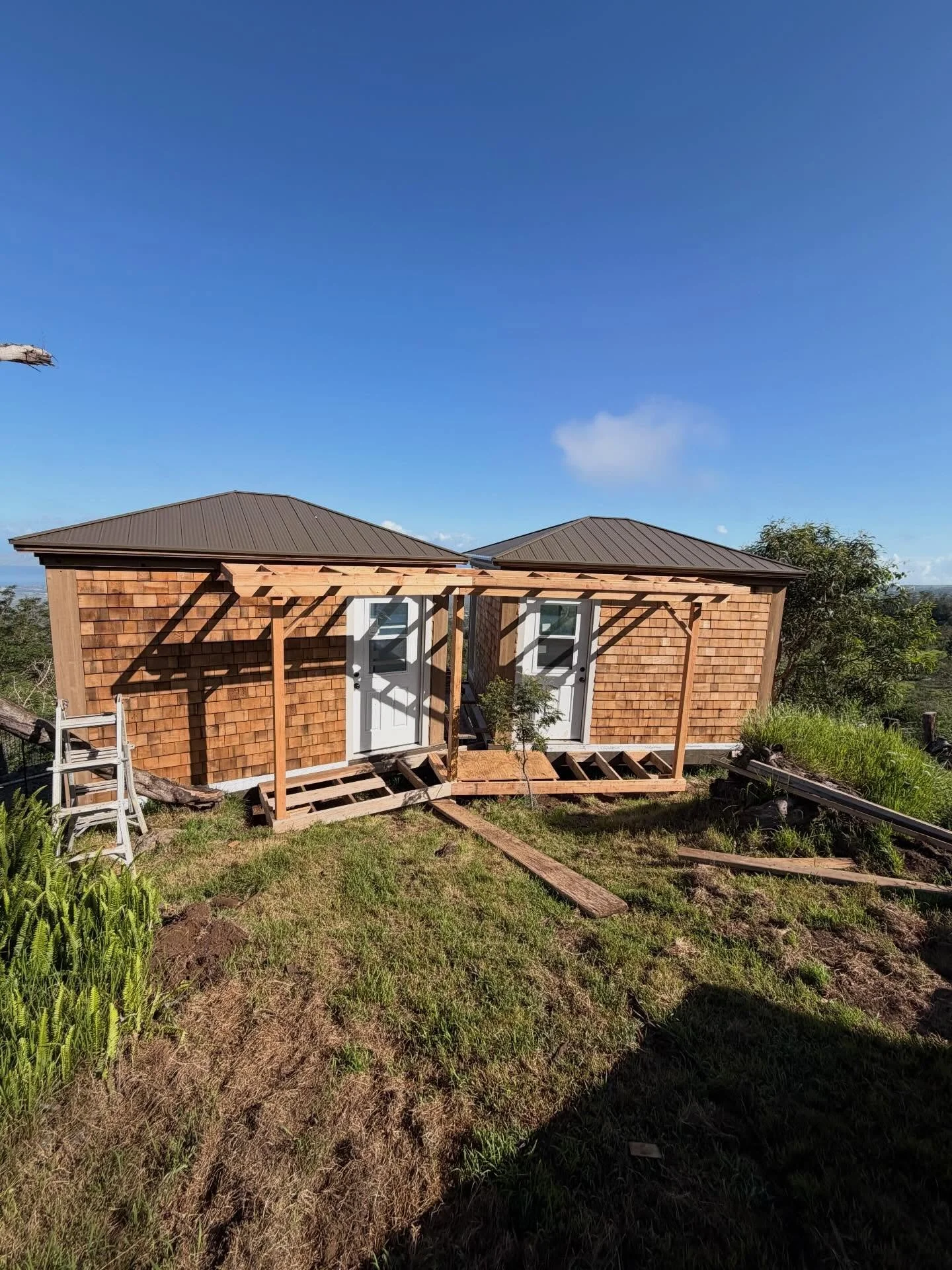 yoga studio plus small cabin is almost done!!! Thinking about putting a big net out from to be like a big hammock type thing. We&rsquo;re hyped!!!!