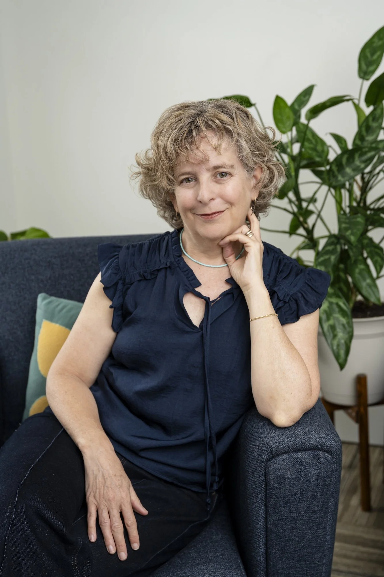 Brand photo portrait therapist seated in an office chair