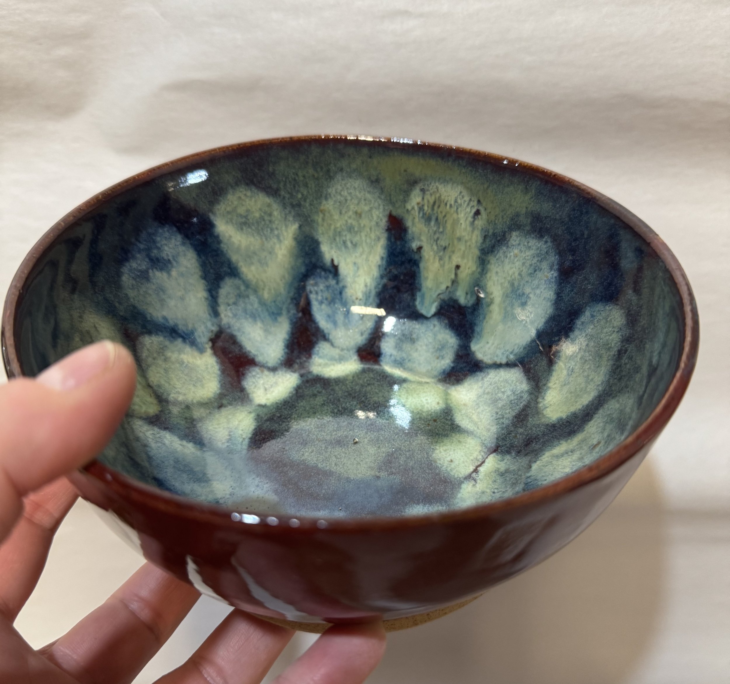 Seaweed and Red Brick Frozen Pond Bowls (2)