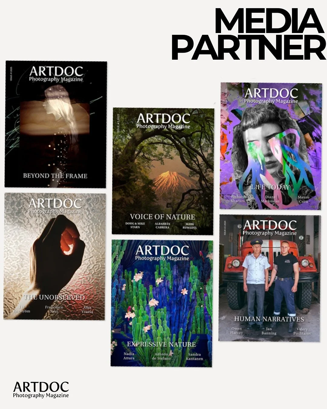 MEDIA PARTNER / ARTDOC @artdocmagazine 

We are delighted to announce our media partnership with Artdoc, a platform dedicated to bringing to light compelling photographic stories from around the world.

Artdoc shares our commitment to contemporary ph