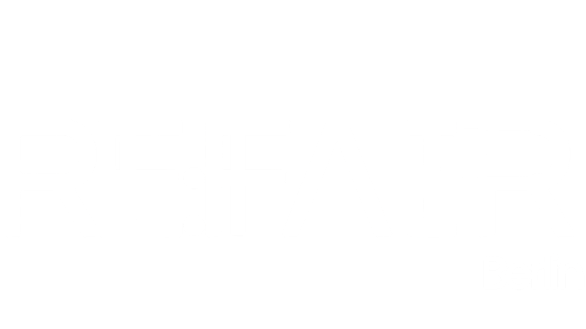 Logo for RE:F AIR Berlin with stylized text in white on a black background.