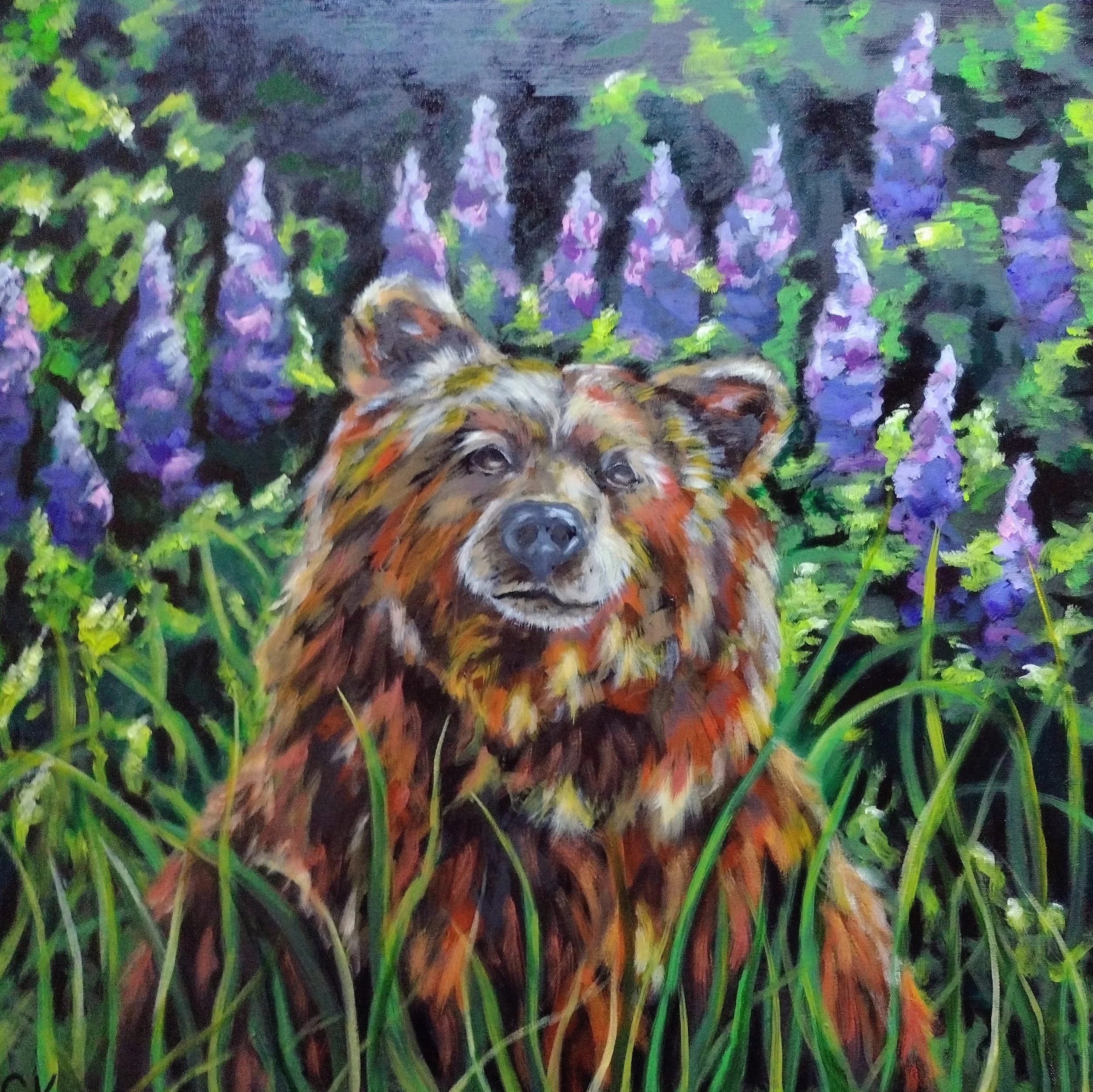 "WILD Flower"
24 x 24 oil on canvas
