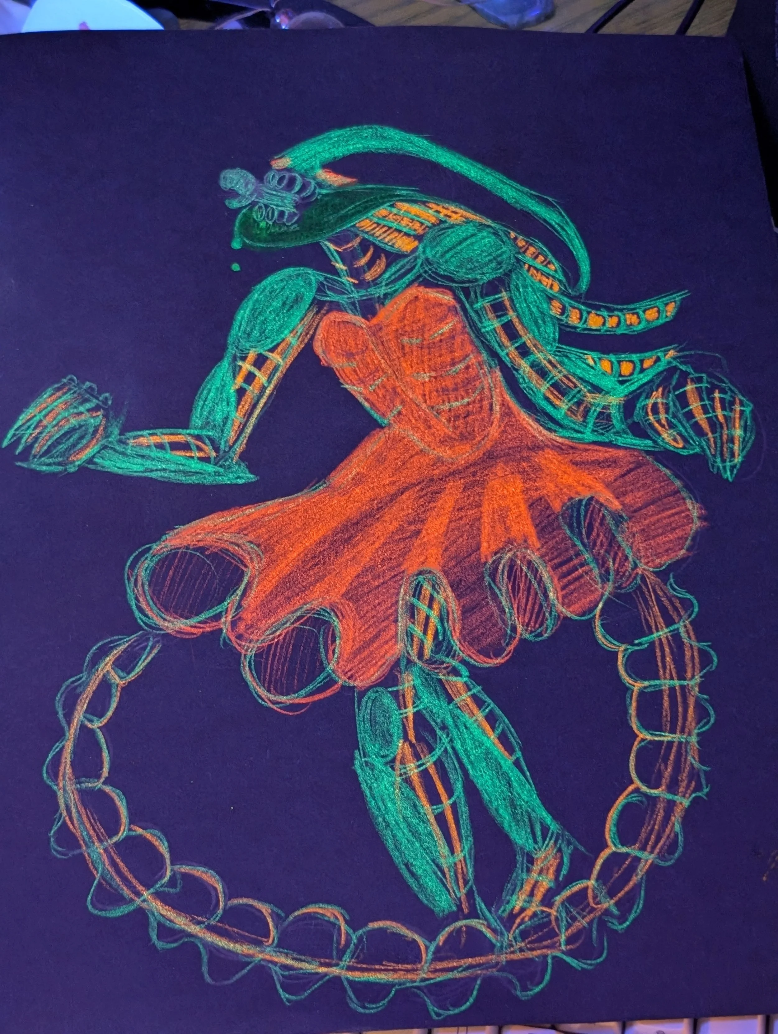 Xenomorph Queen.mixed neon media.jpg