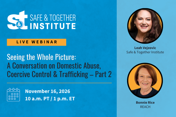Seeing the Whole Picture: A Conversation on Domestic Abuse, Coercive Control &amp; Trafficking – Part 2