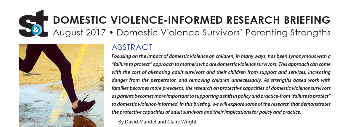 Domestic Violence–Informed Research Briefing: Domestic Violence Survivors’ Parenting Strengths