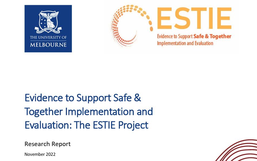 Safe &amp; Together in NSW Health: What the ESTIE Project Found