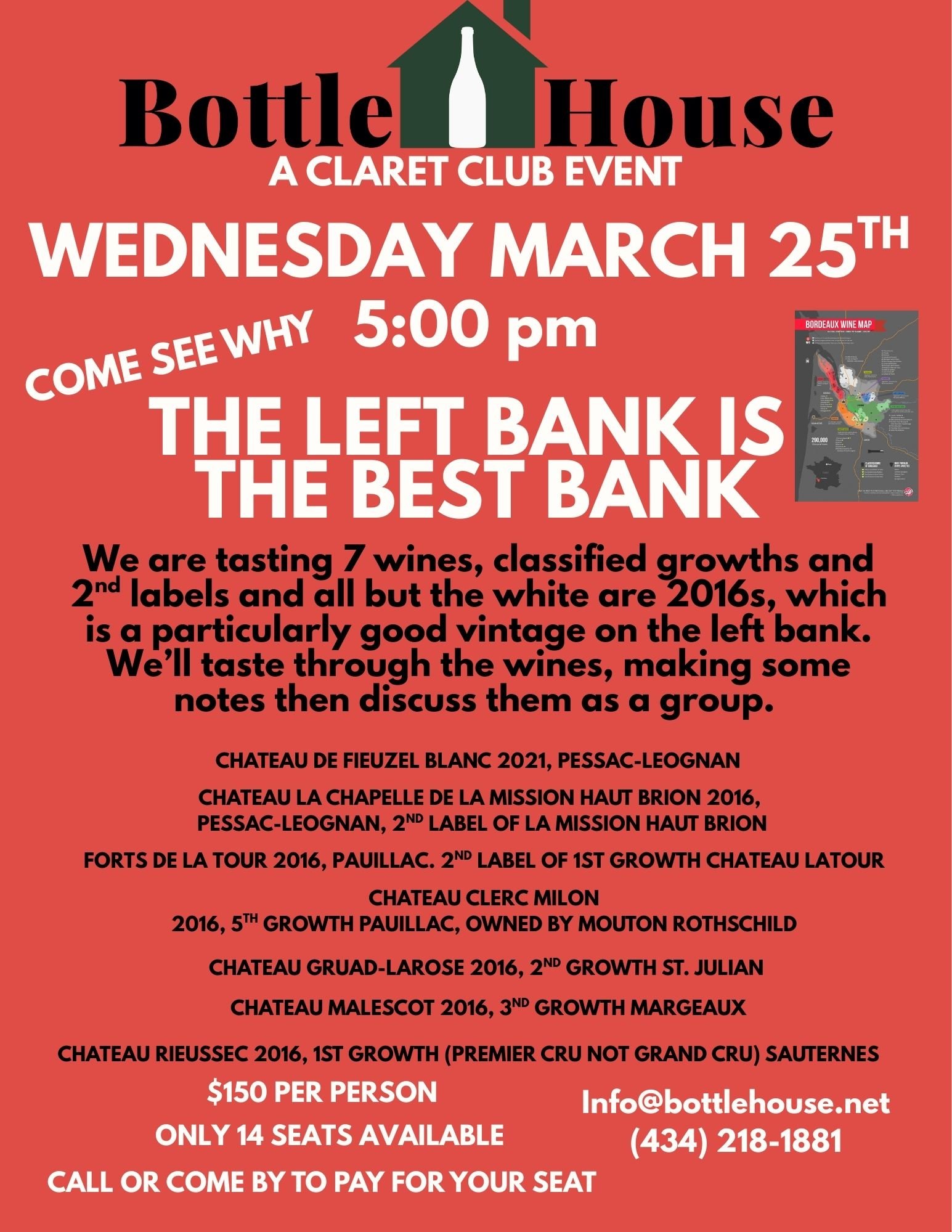 Bordeaux Tasting for the ages!!! Left Bank is the Best Bank!!!            First Claret Club 