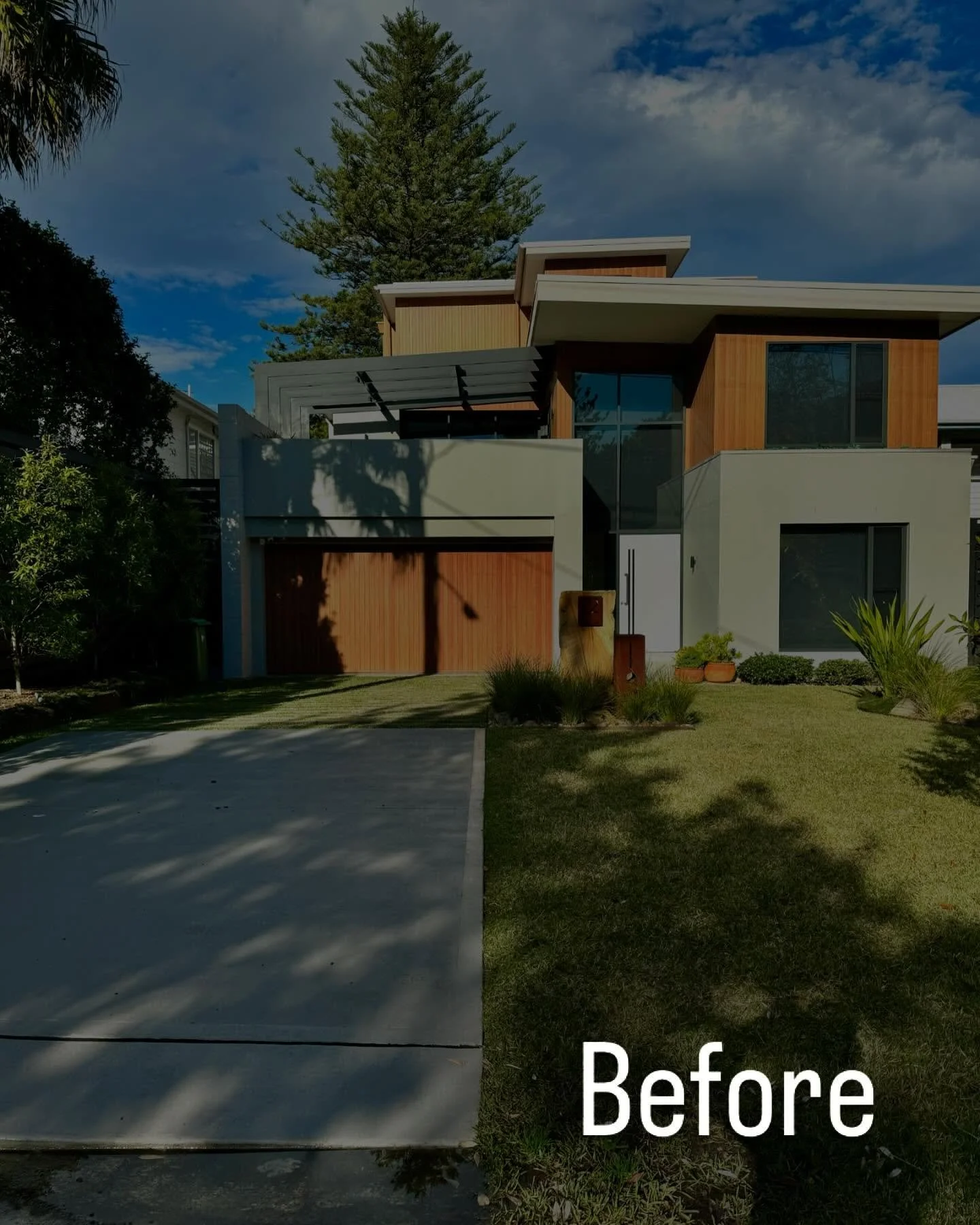 The before and after of a small side project to an existing residence. @garden_view_designs @hatchetstudio_