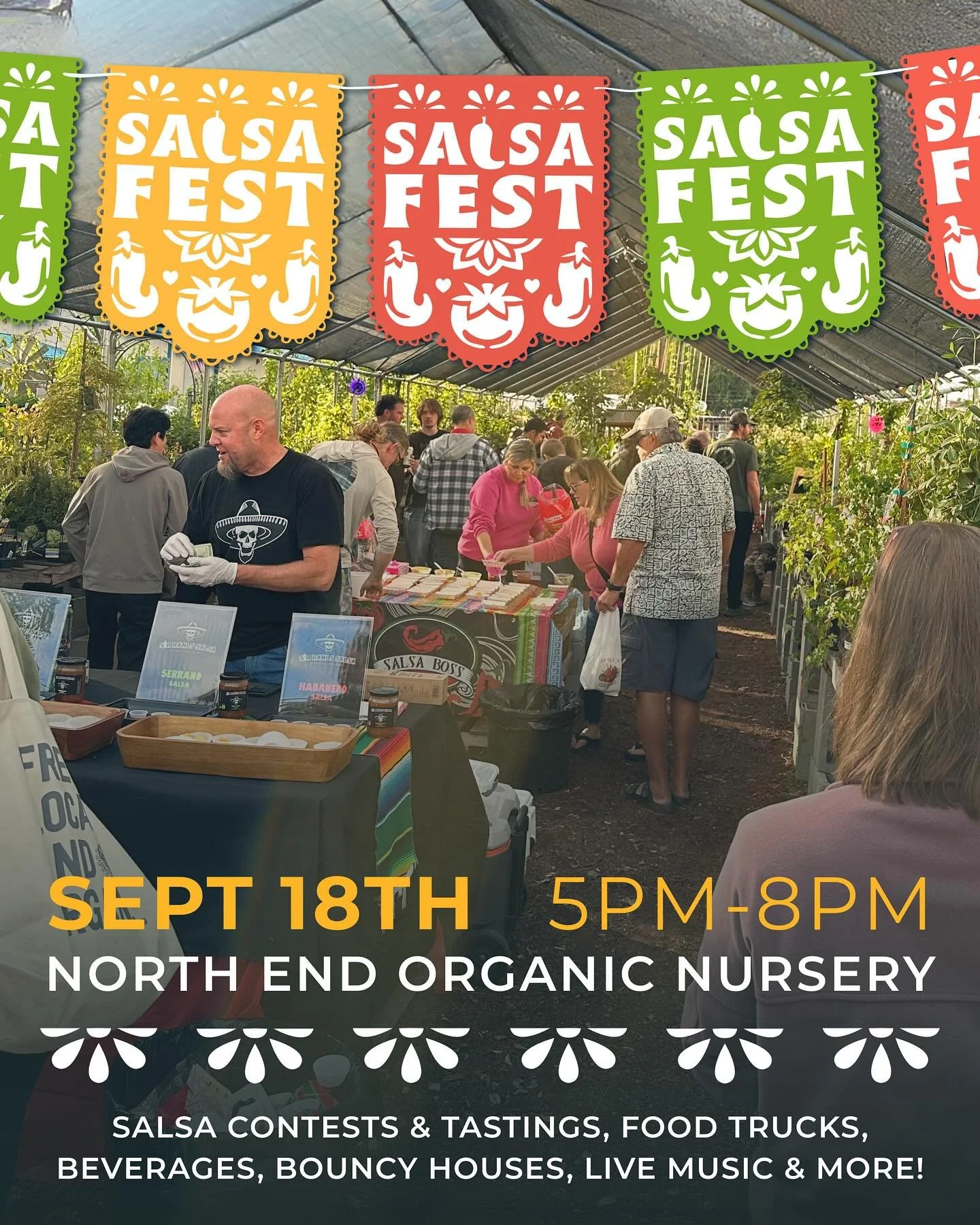 🍅Mark your calendars for Salsa Fest! 🍅

We&rsquo;re back for the 11th Annual Salsa Fest in partnership with @northendorganicnursery ! Join us on September 18th from 5-8pm for tasty salsas, a live vinyl dj set, food trucks, drinks, and fun activitie