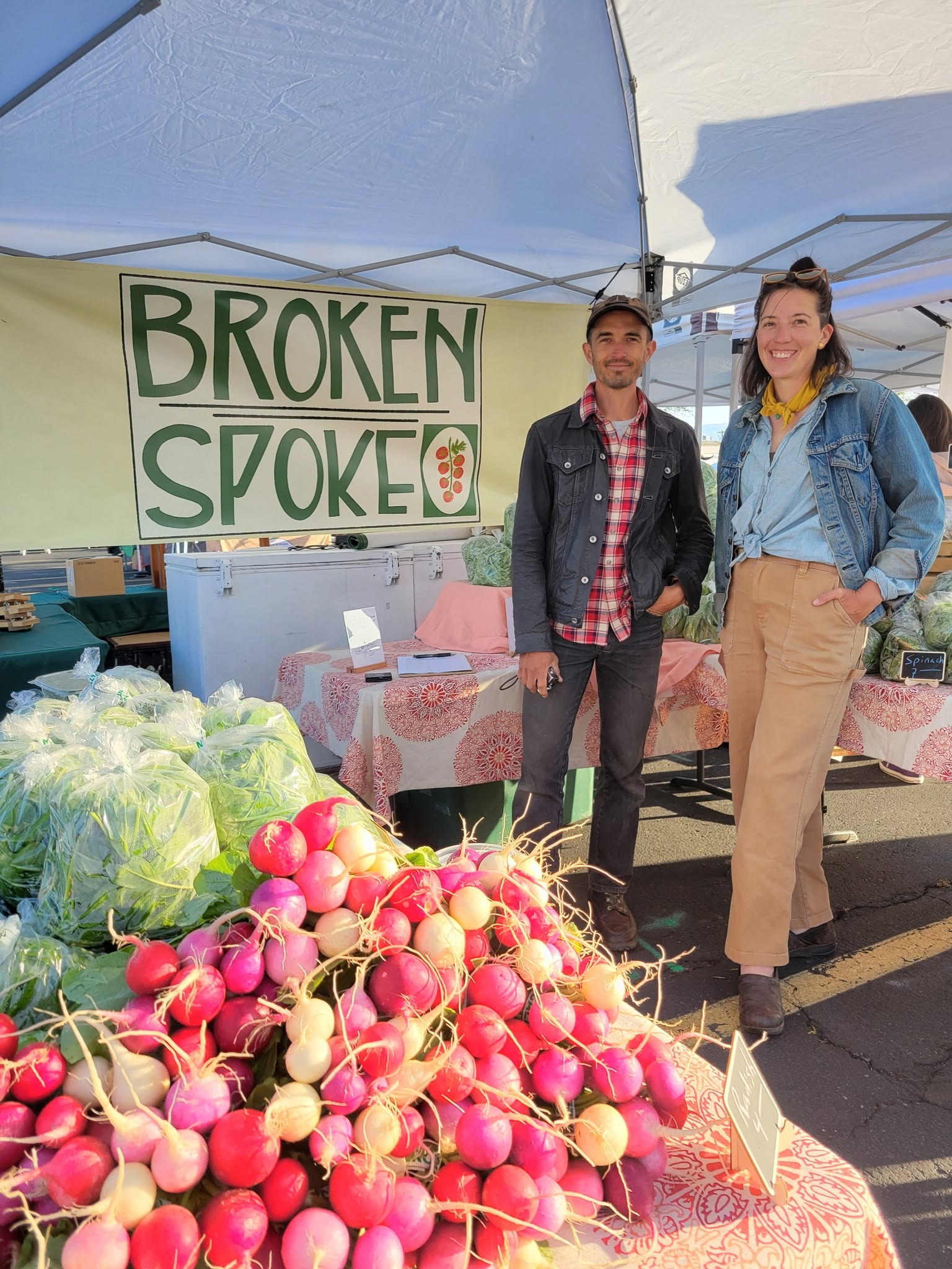 Broken Spoke Farm crew at the market
