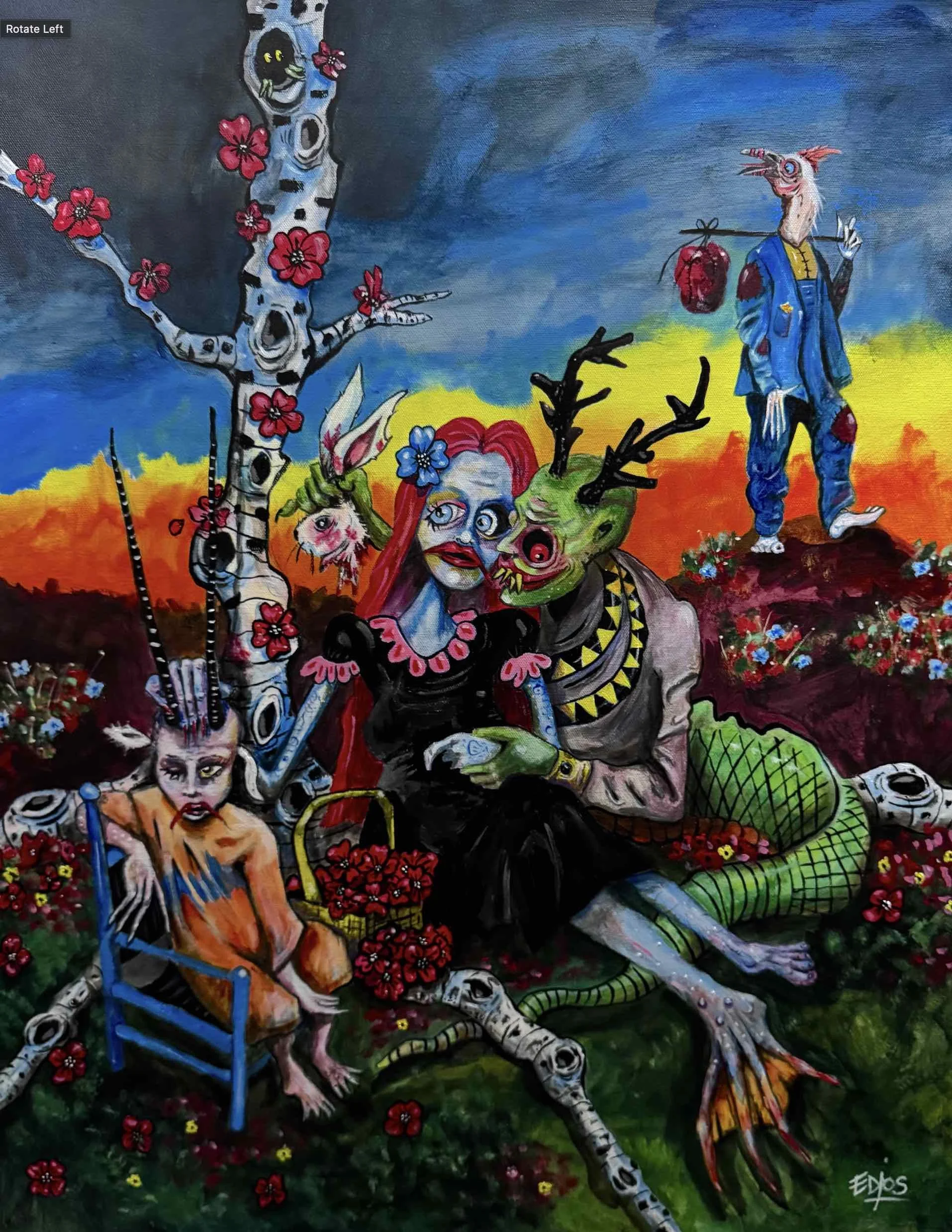 EDJOS #28 
22" x 28" Acrylic on stretched canvas 
2025
