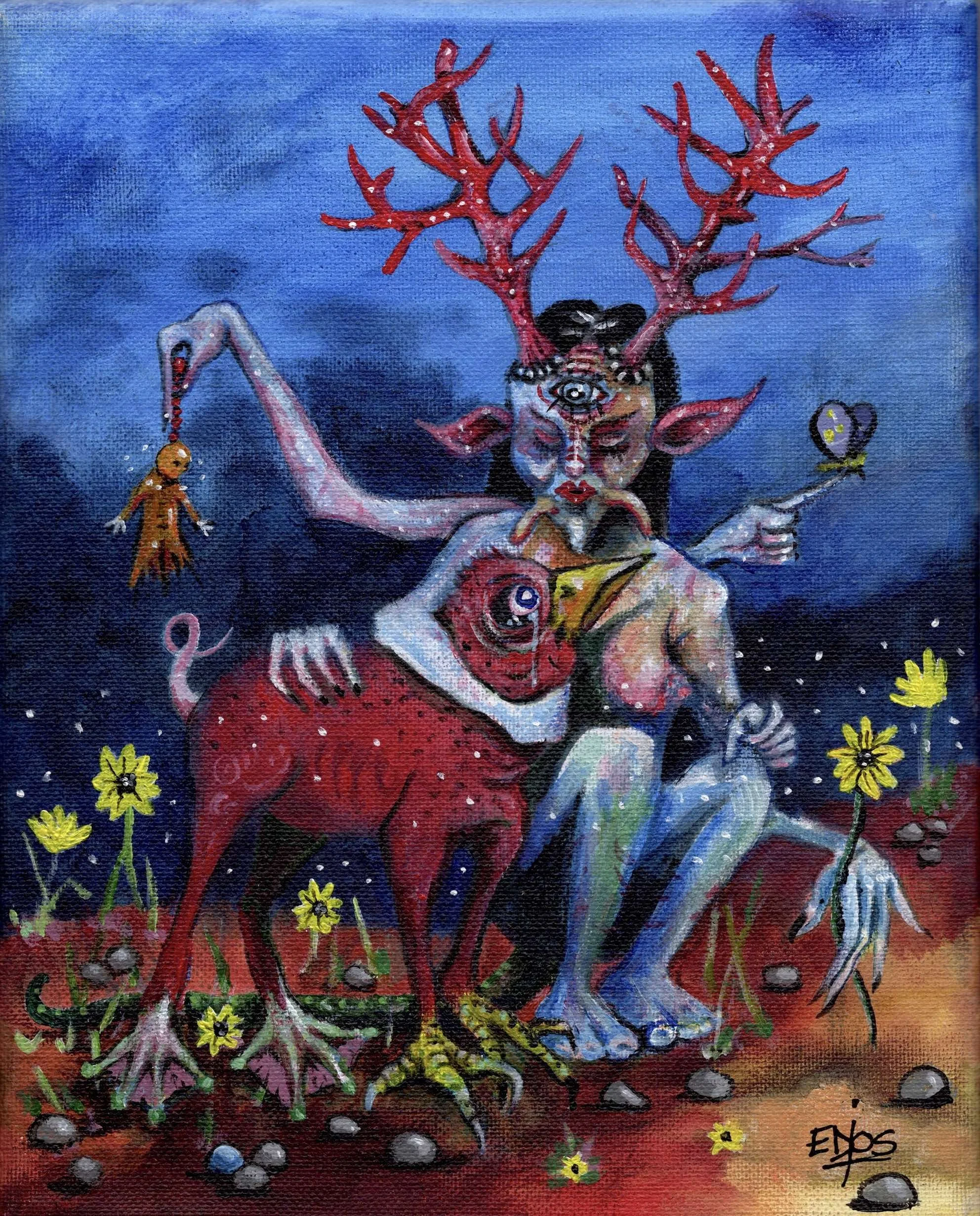 EDJOS #25
8" x 10" Acrylic on stretched canvas
2025