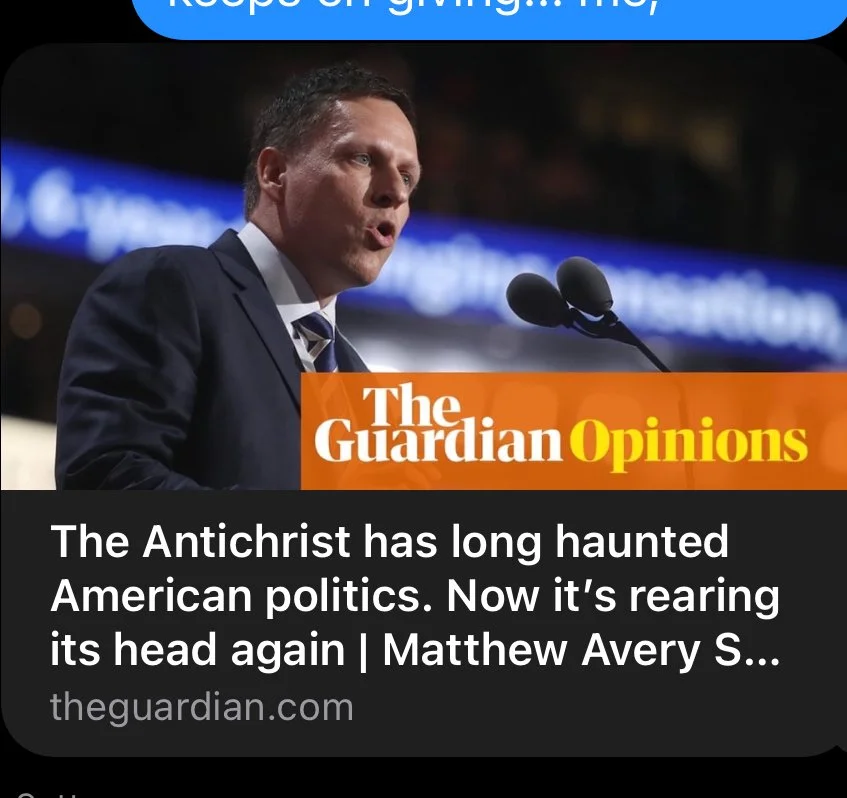 The Antichrist Has Long Haunted American Politics. Now It’s Rearing its Head Again. The Guardian, October 13, 2025.