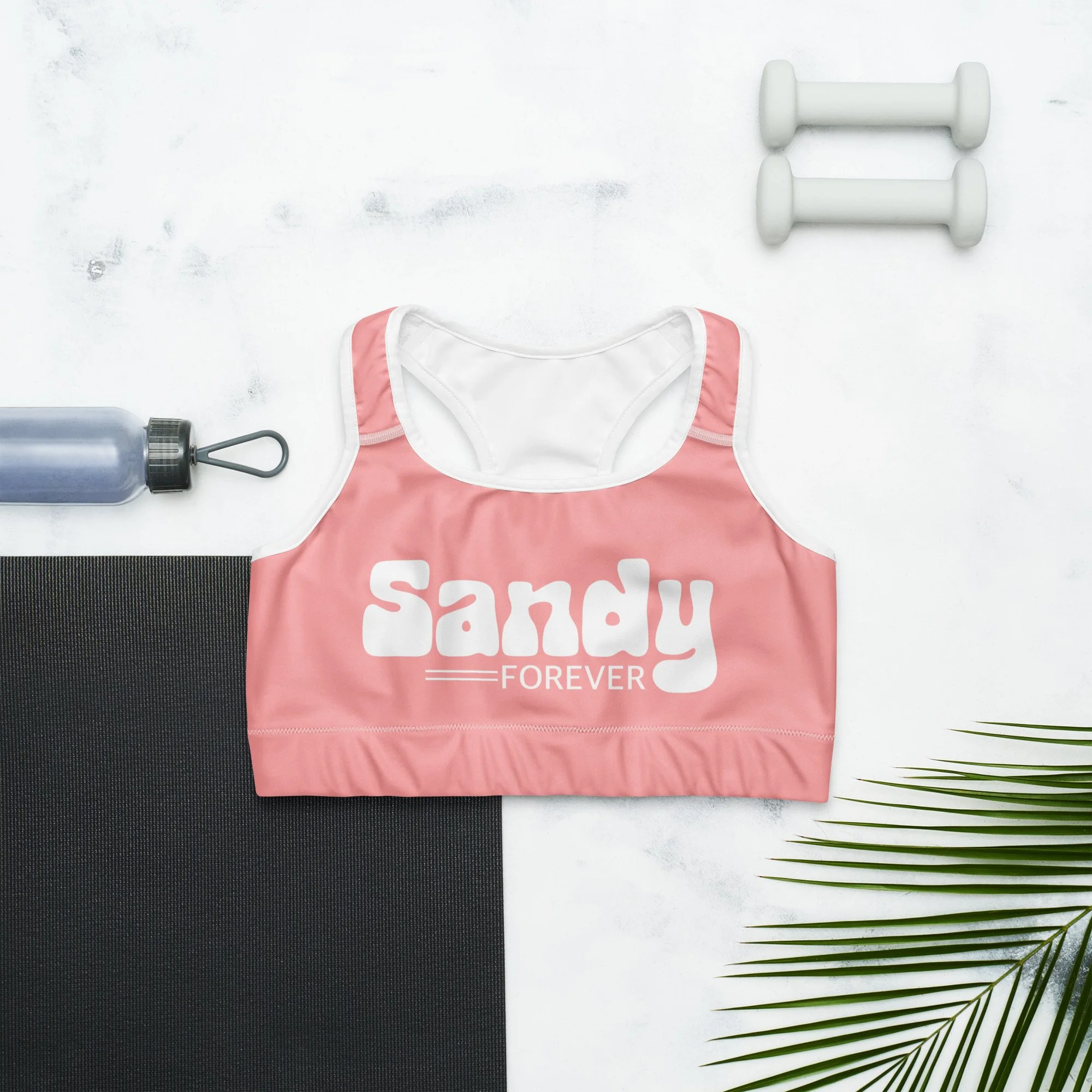 Sandy Forever Athletic Sports Bra - Coral Pink