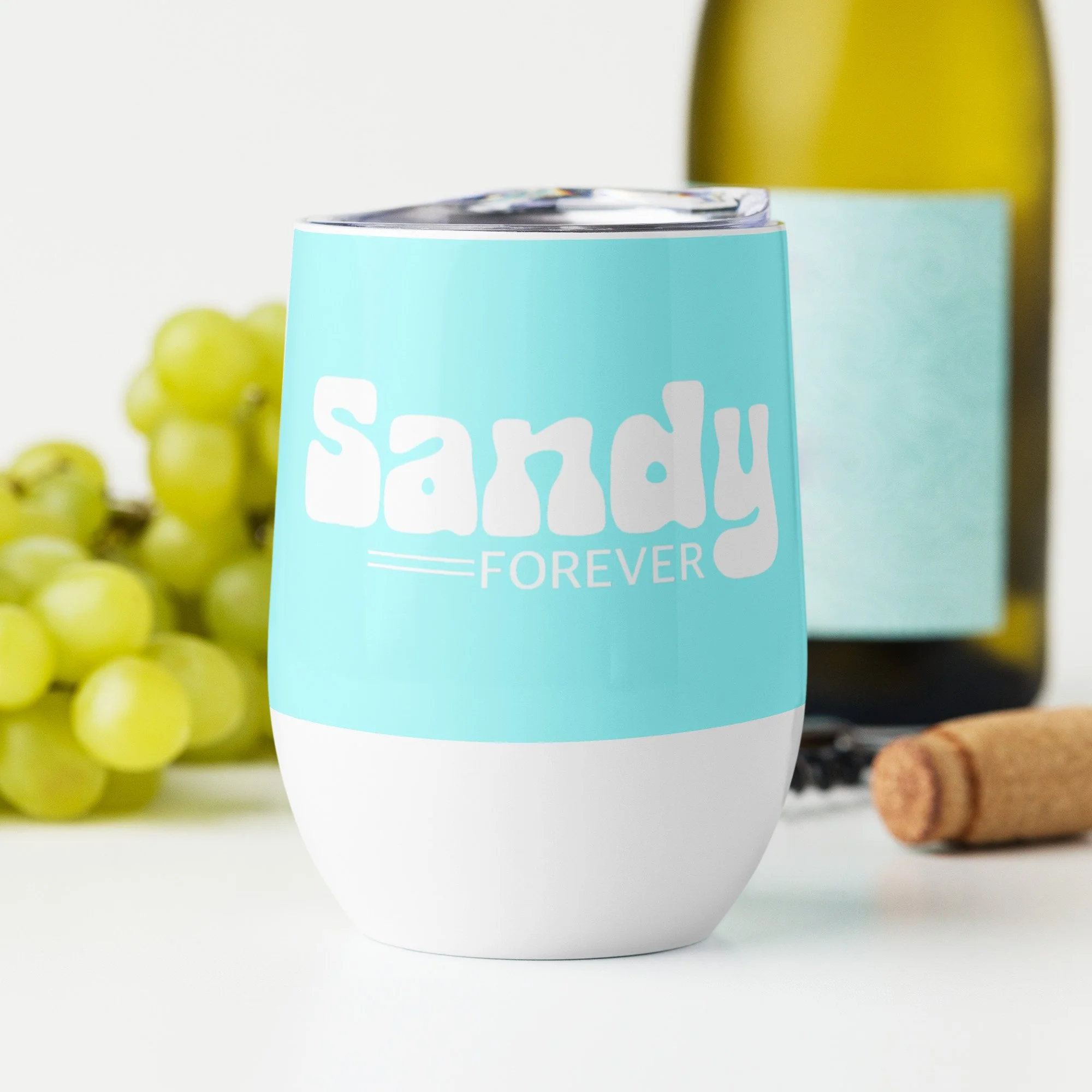 Sandy Forever Coastal Wine Tumbler