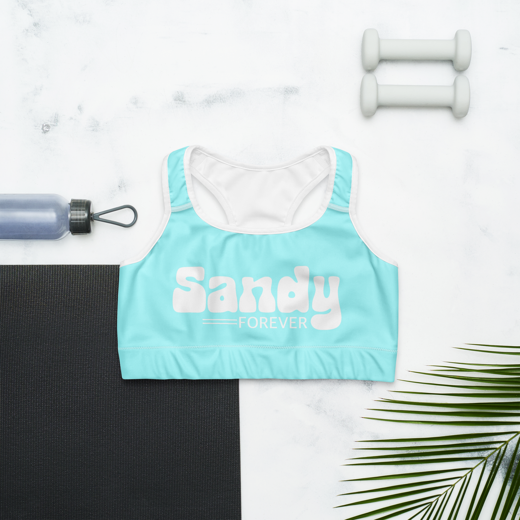 Sandy Forever Athletic Sports Bra- Aqua