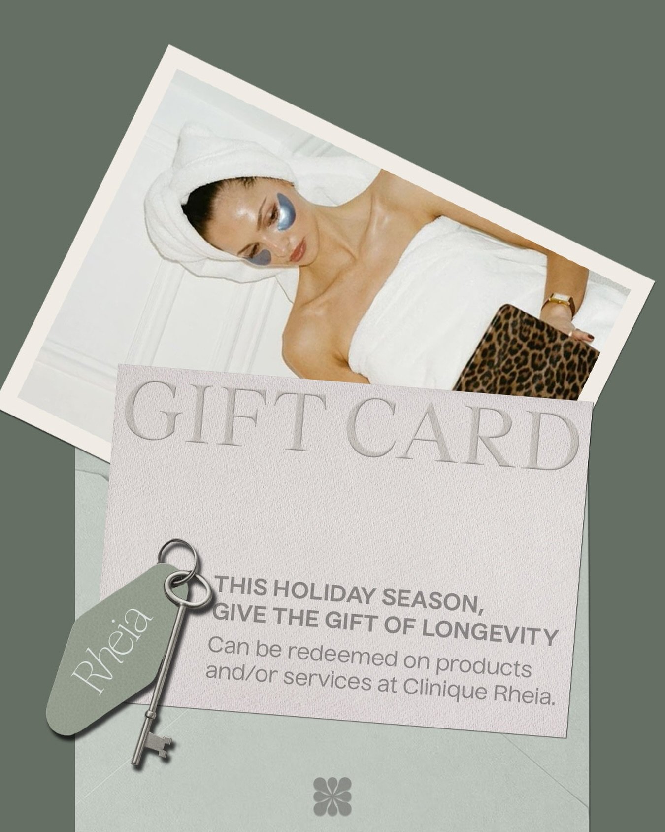 Give the gift that supports longevity 🤍🌿

This season, offer more than a moment. Rheia gift cards can be used toward personalized care, advanced treatments, and wellness services designed to support long term health from the inside out.

A thoughtf