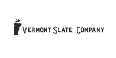Vermont Slate Company Logo with black slate shape on left