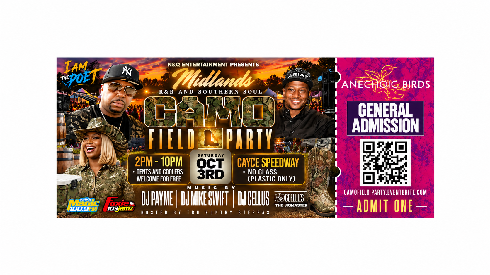 Camo Field Party — Anechoic Birds Special Ticket