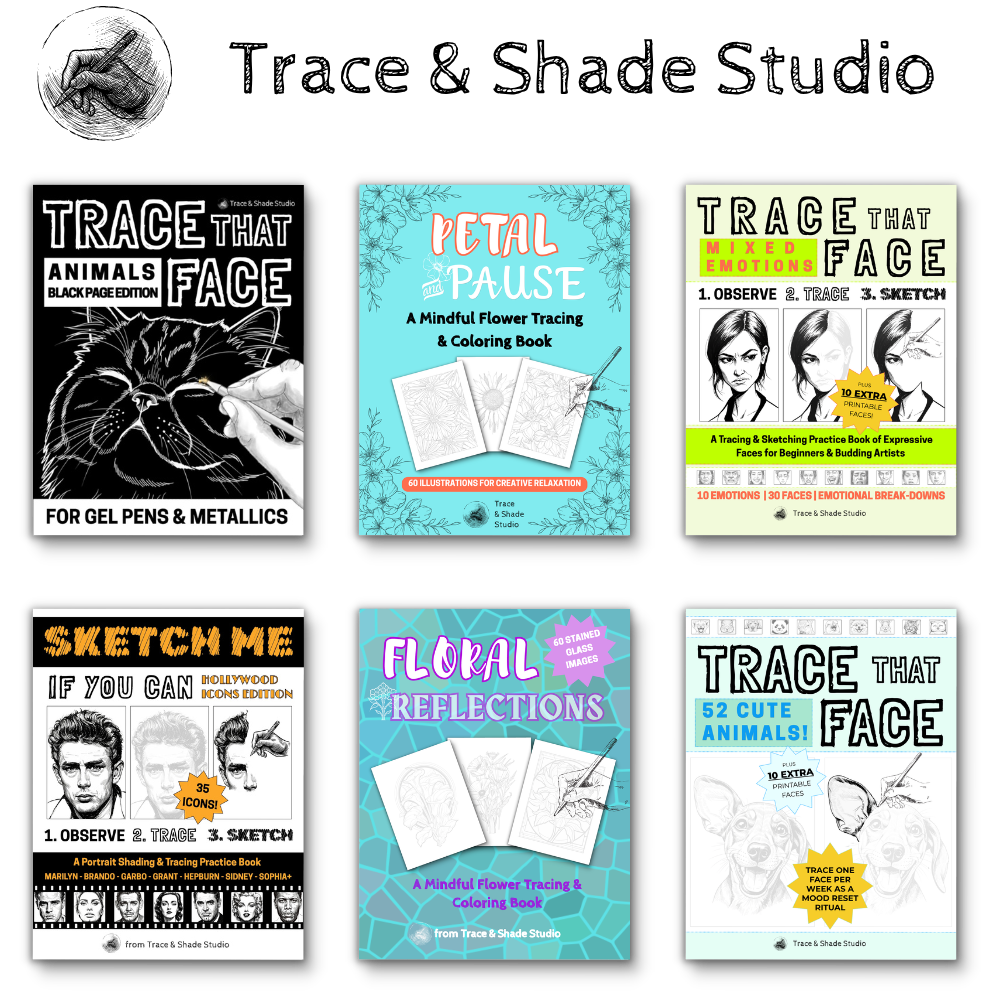 Tracing, sketching, and mindfulness art books for adults who want simple, creative moments of calm
