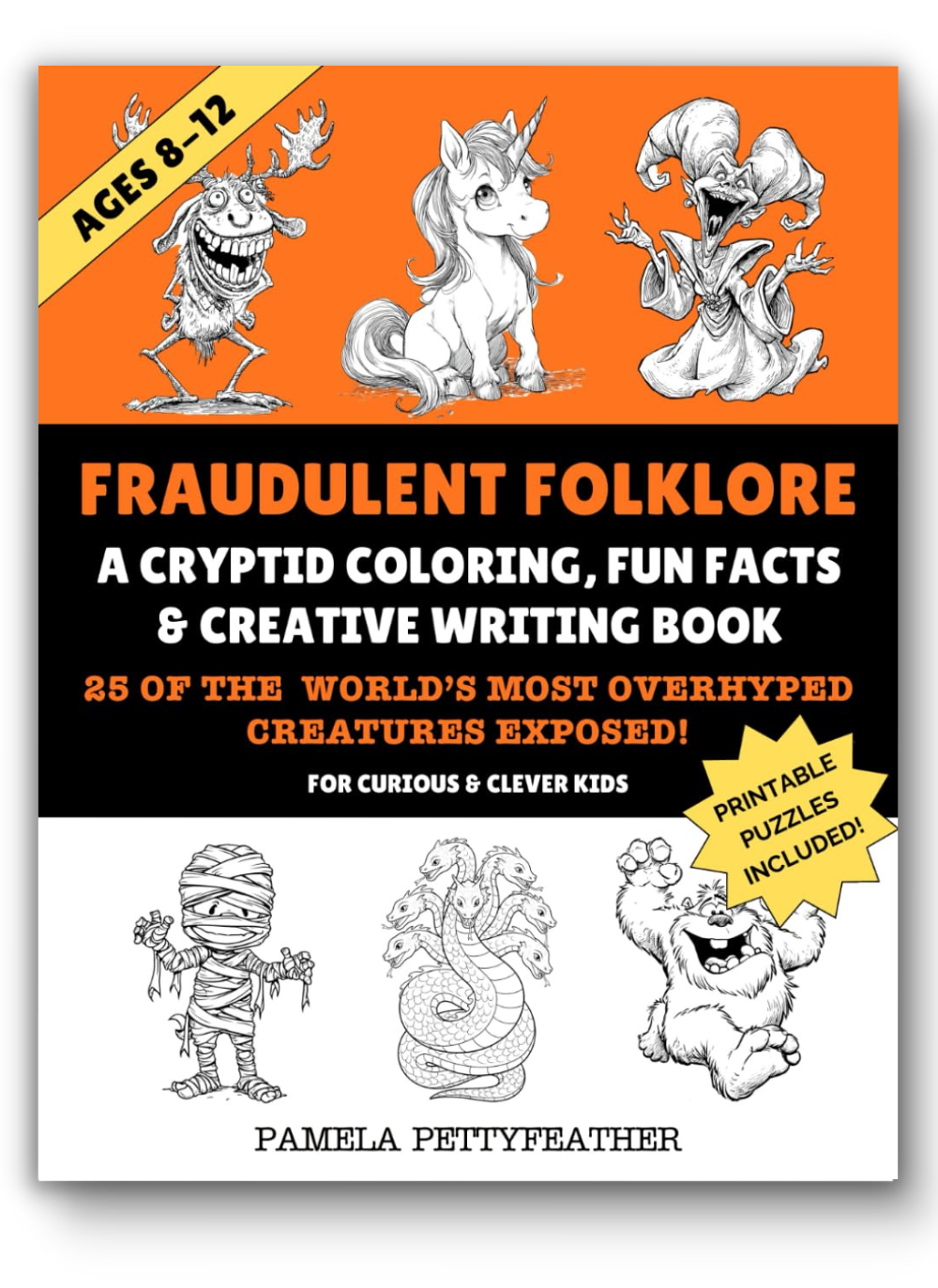 Discover the world’s most overhyped cryptids, color and create your own monster myths!