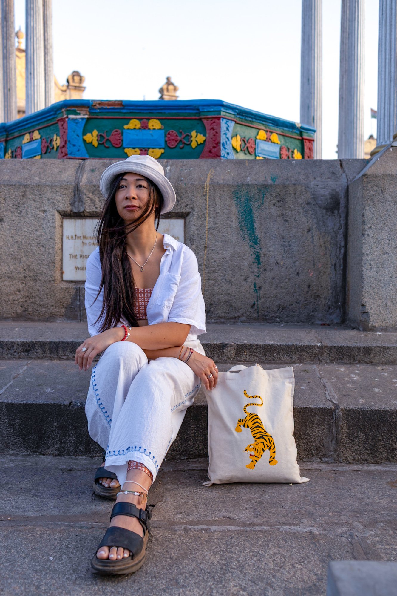 Ashtangi Tiger Tote Bag