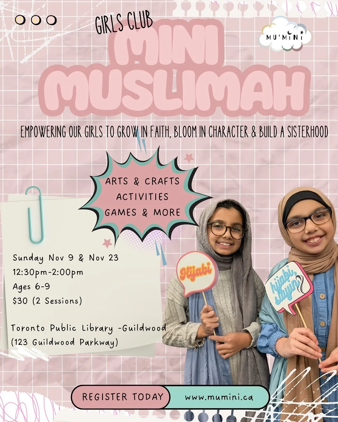 A safe and inspiring space for our young girls to build sisterhood, enjoy girly fun, and grow through Islamic morals and lessons 🌸

Hosted by the amazing @missmogra 💕

We&rsquo;ll meet twice a month to nurture faith, friendship, and fun 💫

We&rsqu