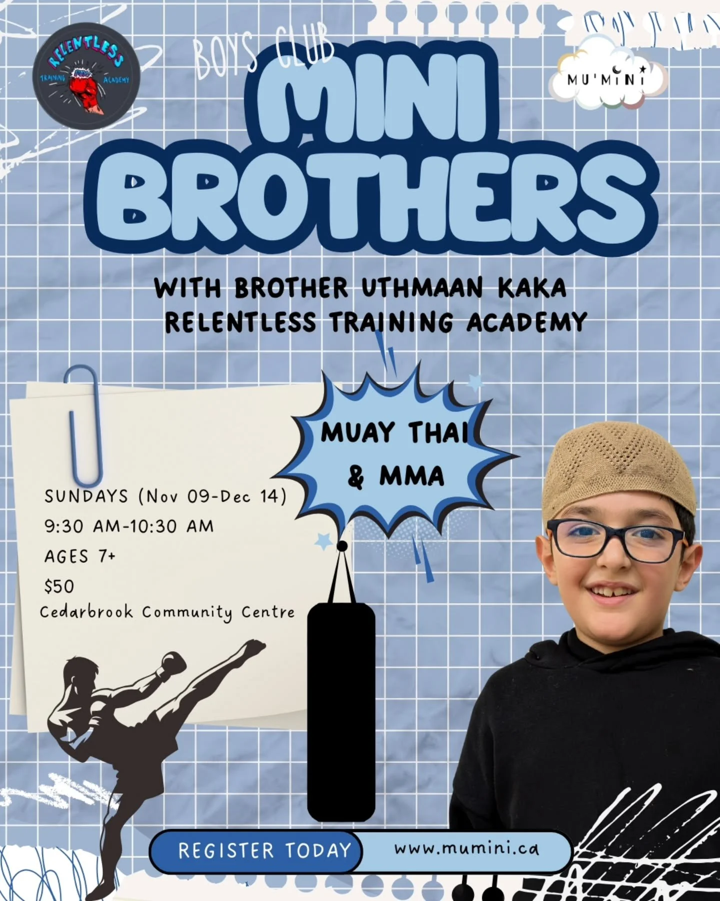 🥋 Calling all young warriors!
We&rsquo;re excited to launch our brand new Mini Brothers Boys Club &mdash; a space where strength, confidence, character, and faith come together. 🌙💪

Under the guidance of Brother Uthmaan Kaka from Relentless Traini