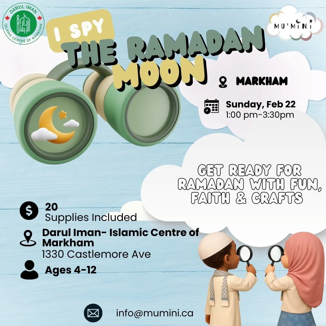 ✨ DUE TO POPULAR DEMAND&hellip; WE&rsquo;RE BACK WITH LOCATION #5! ✨

Because of the incredible response, I Spy the Ramadan Moon is back &mdash; and this time, we&rsquo;re heading to Markham! 🌙🔍
📍 Previously hosted in:
Scarborough &bull; Durham &b