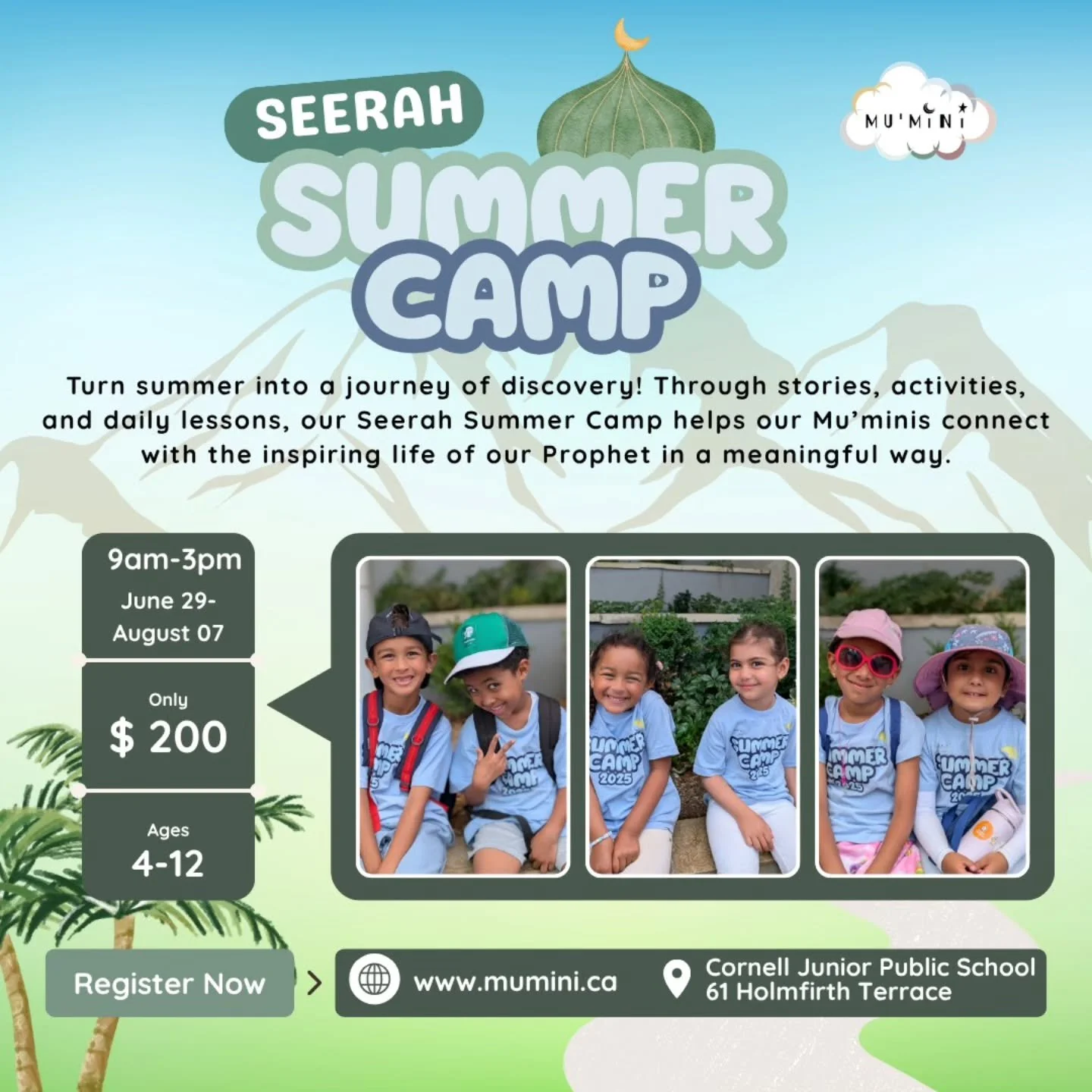 🌙✨ SEERAH SUMMER CAMP IS HERE! ✨🌙

Looking for a meaningful and exciting way for your child to spend the summer? ☀️

Join our Seerah Summer Camp &mdash; where kids don&rsquo;t just have fun&hellip; they discover, learn, and connect 💛

📖 Through s