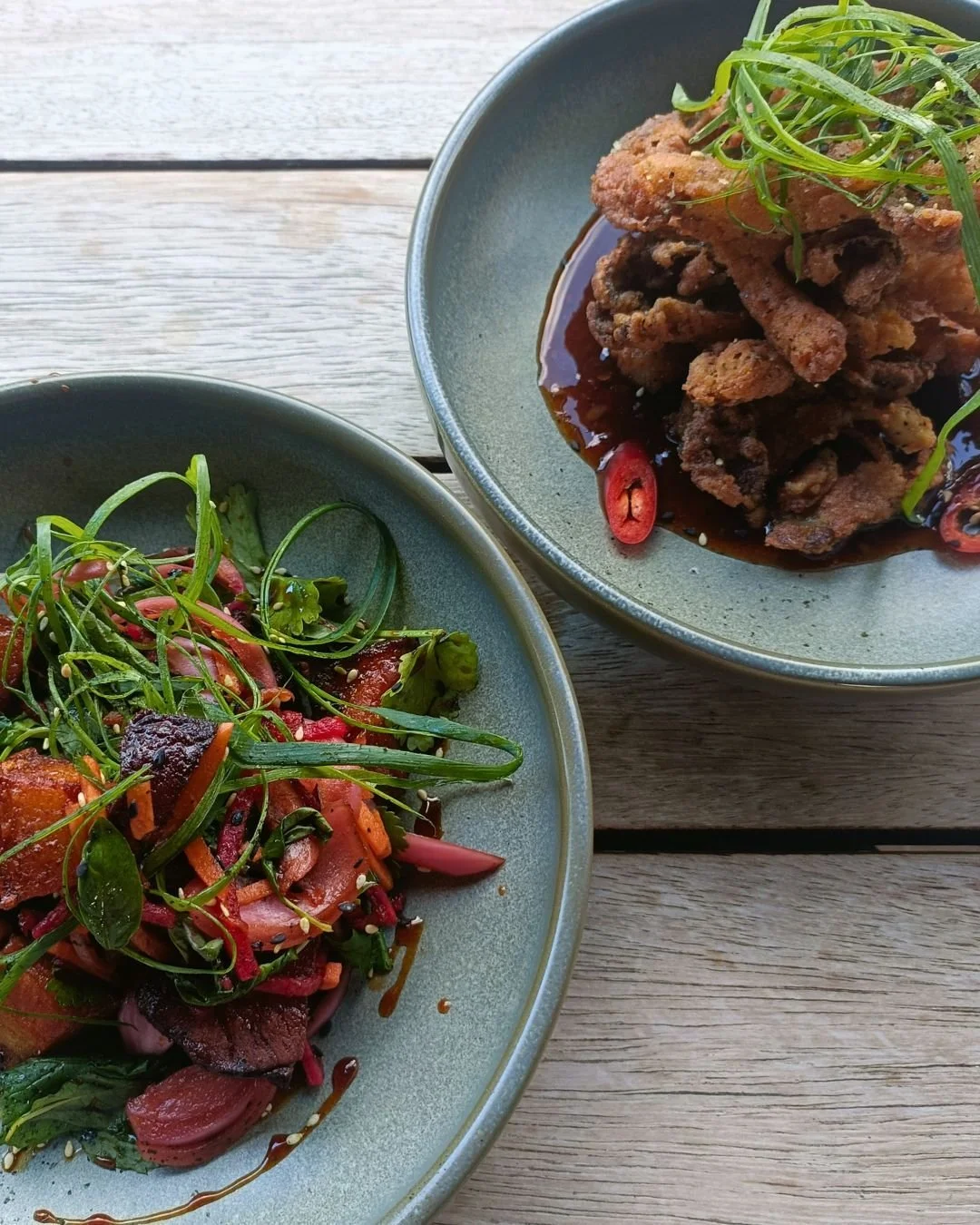 🔥 Midweek treat, sorted 🔥

Wednesdays are for flavour lovers
Grab 2 plates for $40 from our Fried &amp; Flavourful section... including these two absolute weapons:

🍄 Crispy fried oyster mushrooms
with black vinegar &amp; sweet chilli

🐷 Pork bel