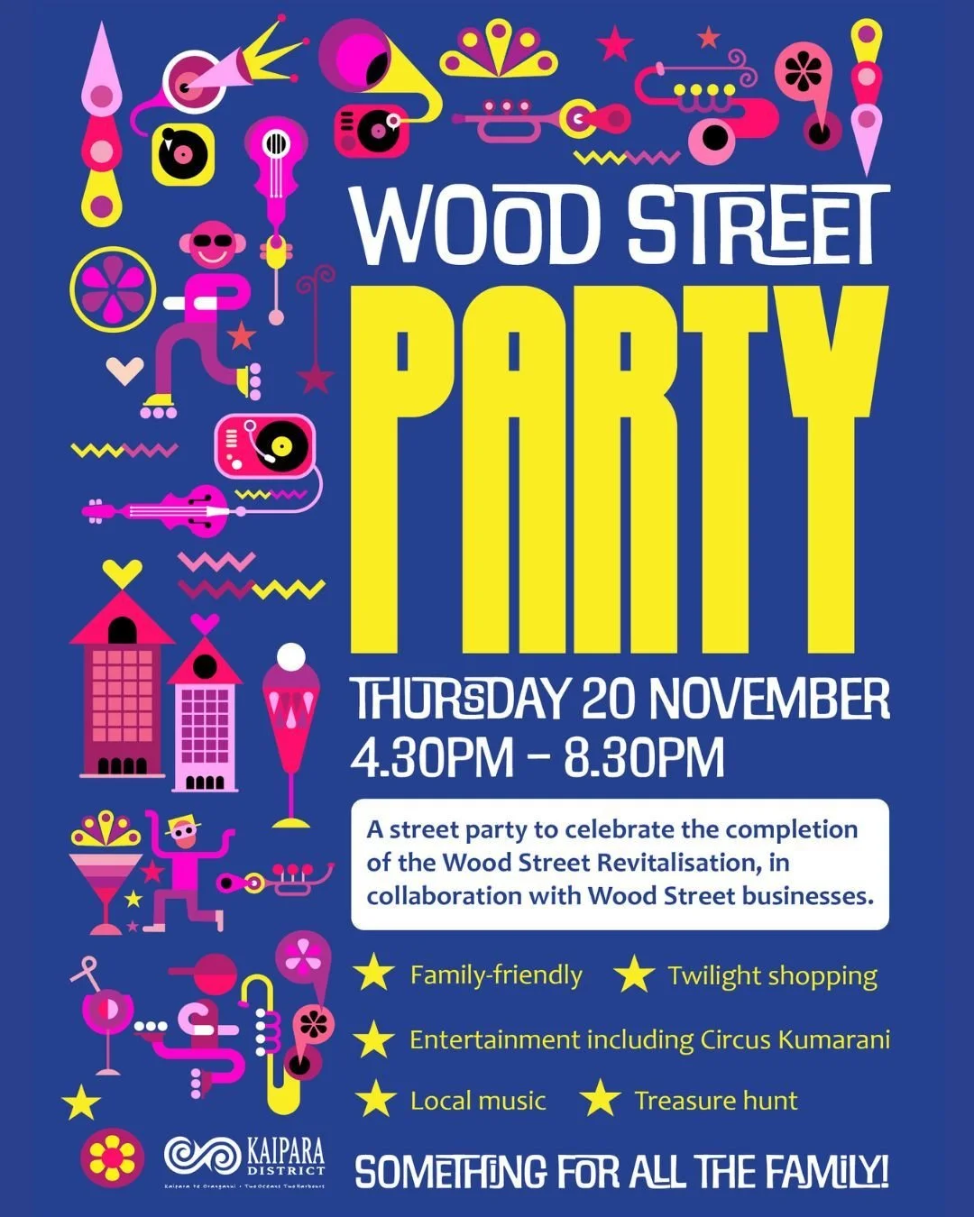 Wood Street... we made it!
After months of cones, diggers, detours and patience... It's time to celebrate the end of roadworks and the start of long summer evenings 

Join us Thursday 20 November from 4.30pm for a massive Wood Street Party 

Our prom