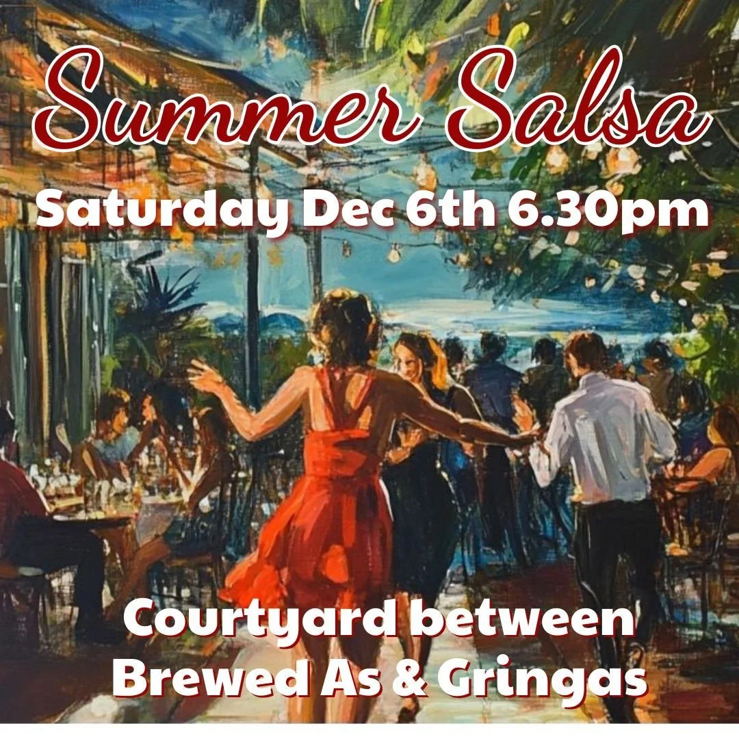 💃 MANGAWHAI SUMMER SALSA IS BACK! 💃
Free social dancing, warm nights, cold drinks and buzzing courtyard vibes, everyone welcome.

There may be a short beginner intro class at the start, then it&rsquo;s straight into social dancing as the sun sets

