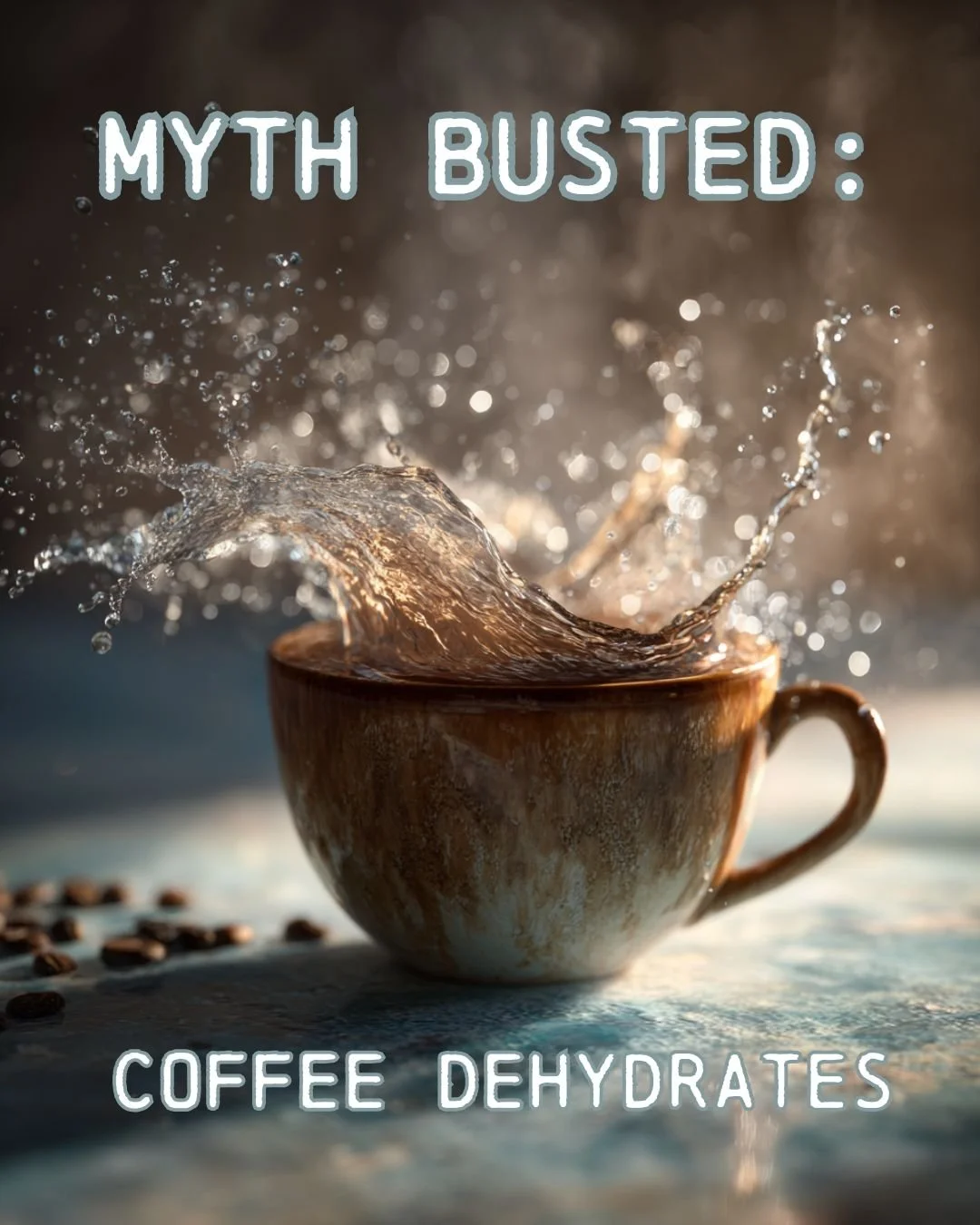You&rsquo;ve probably heard the myth: &ldquo;Coffee dehydrates you.&rdquo;
Here&rsquo;s the truth, while caffeine is a mild diuretic, the water in your cup more than makes up for it. For most people, moderate coffee consumption actually contributes t