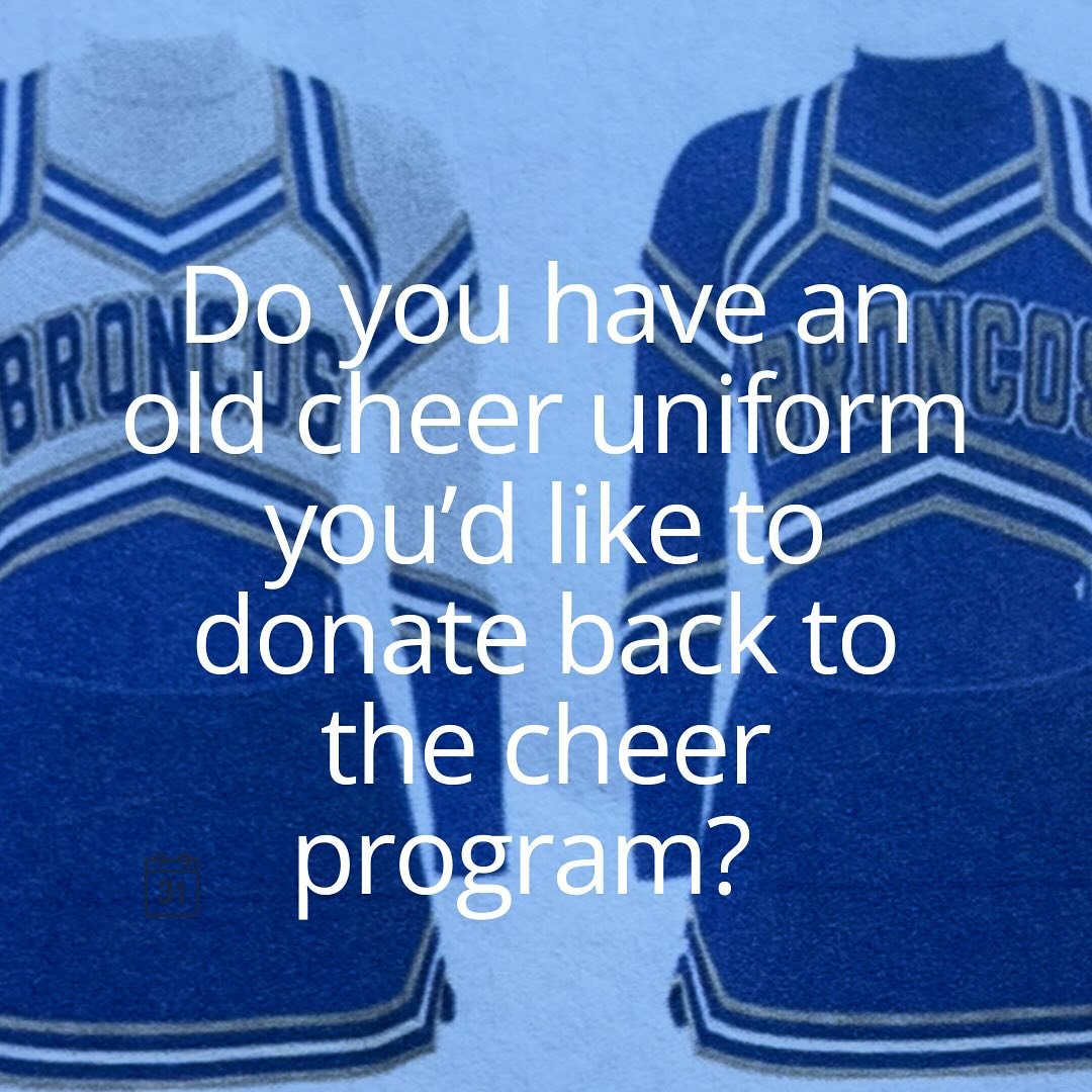 Our program would love to take them off your hands, or out of your closets! Whether it&rsquo;s just a shell, skirt or sleeves, we are happy! Message us on social media or email us @ranchobernardocheerling@gmail.com