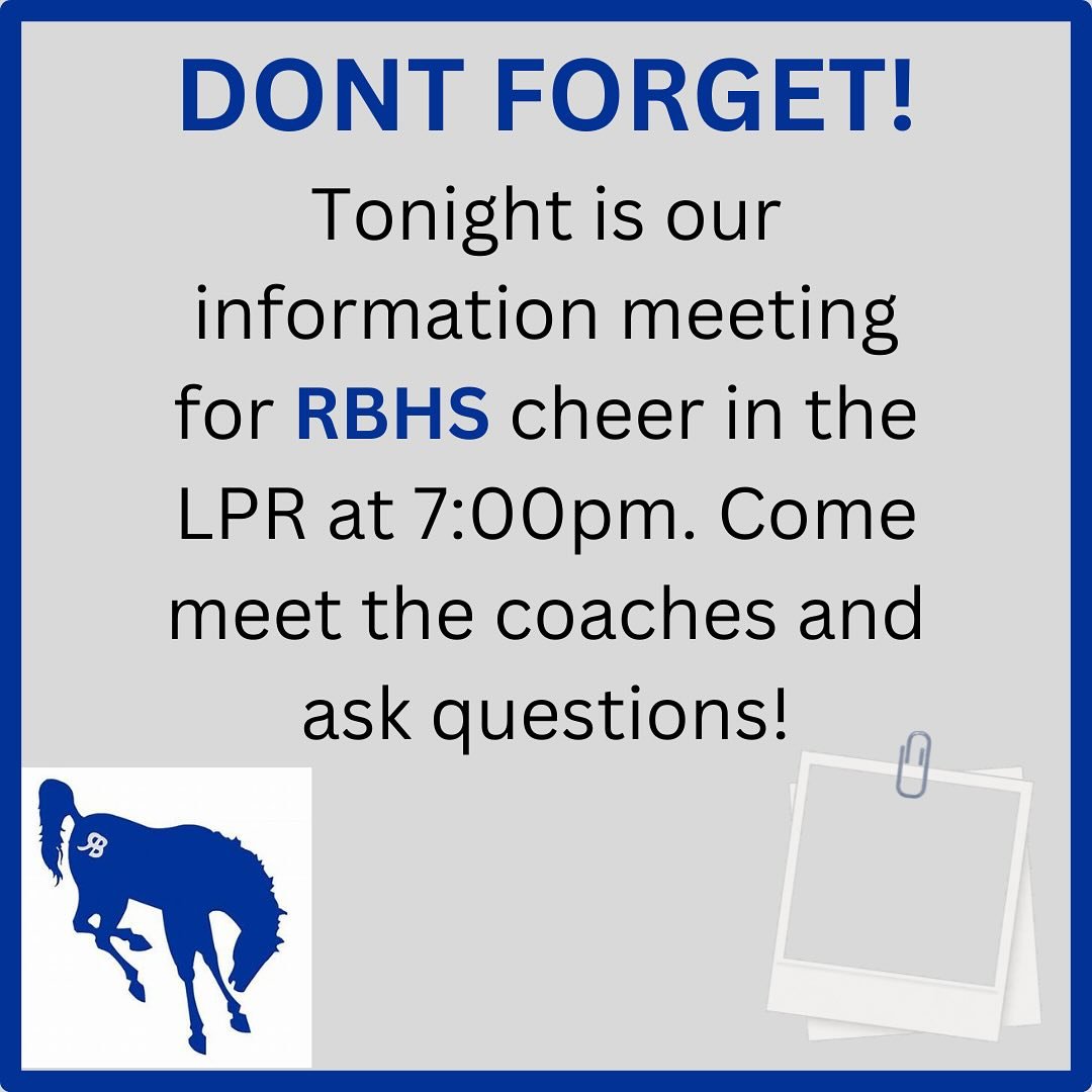 If you cannot make it, email us at ranchobernardocheerleading@gmail.com and we&rsquo;ll be happy to send you information!