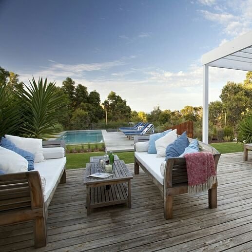 Balancing the feel of a rural escape with the charm of a beachside holiday home, this design offers warmth, flow and functionality. Timber detailing, clean lines and a simple yet elegant material palette reflect the relaxed lifestyle of its surroundi