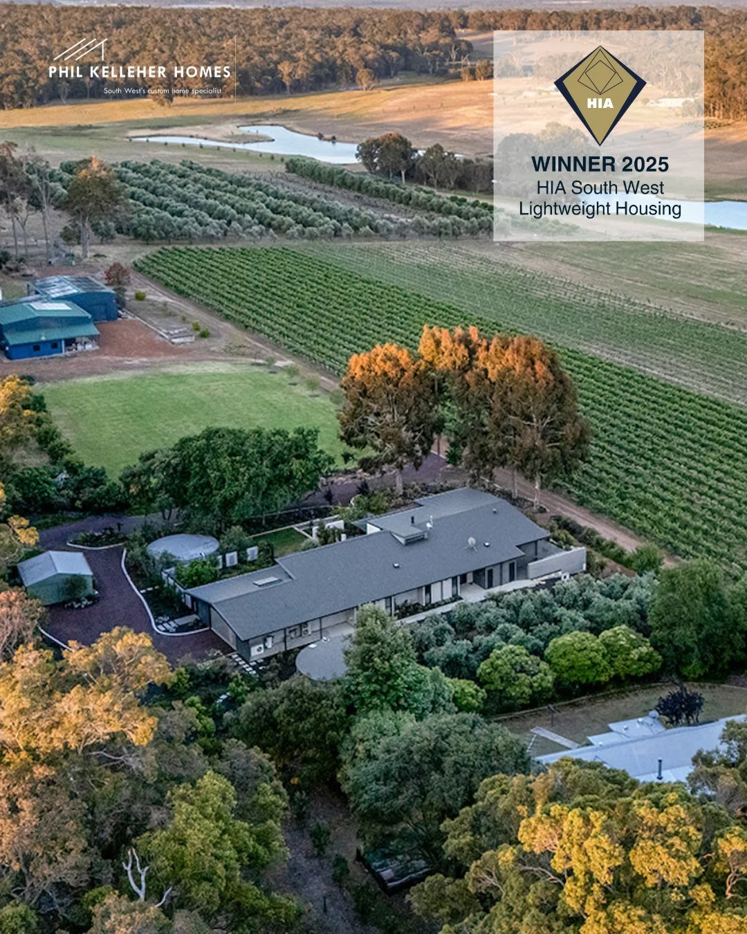 Proud to share this one as a 2025 HIA South West Lightweight Housing winner.

A home designed to suit its setting, practical, durable, and built for the way people live in the South West.

Quality materials. Thoughtful design. Built to last.

#PhilKe