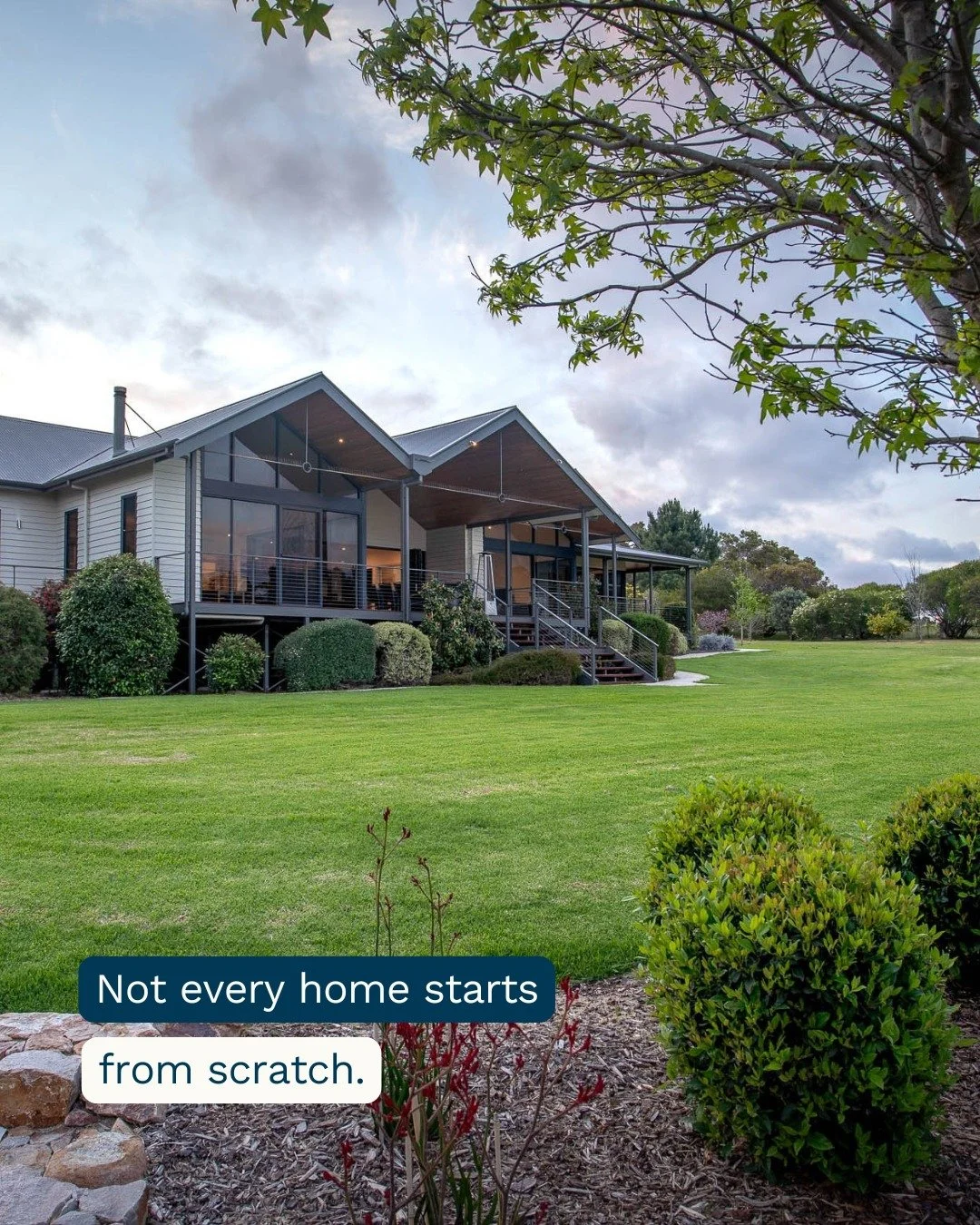 Not every great home starts from scratch.

This Quedjinup renovation was designed around its outlook,  improving flow, light and connection to the outdoors while keeping the home's relaxed character intact. A timber deck opens to sweeping views, and 