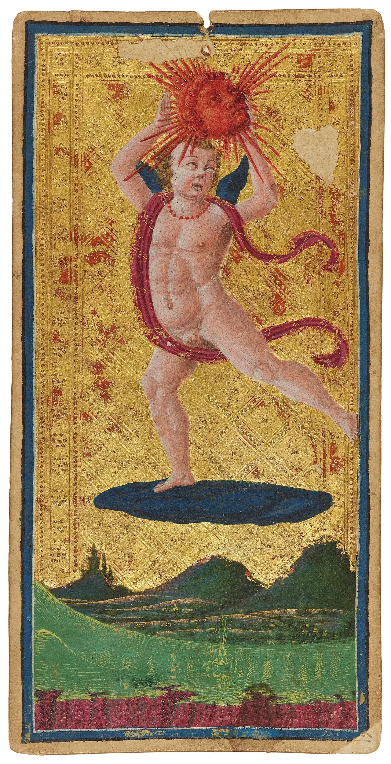 Visconti-Sforza Tarot: The Sun Card 