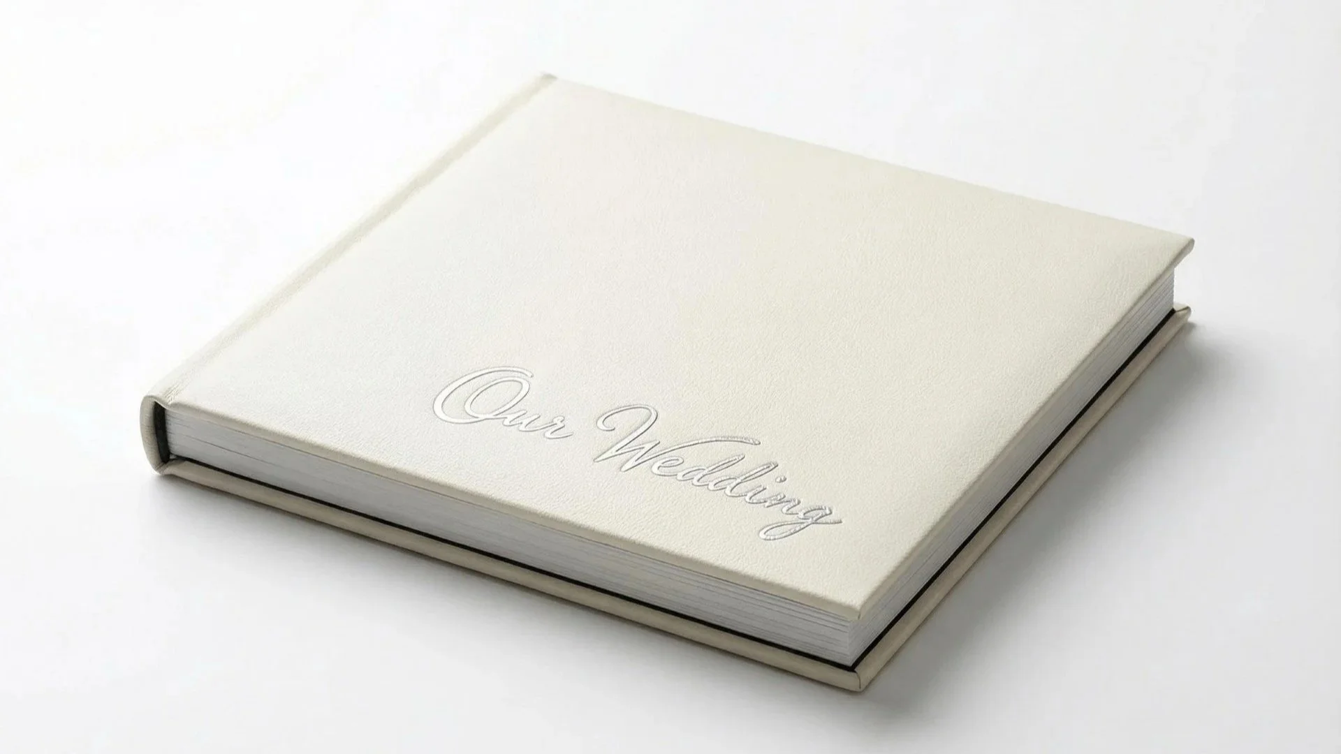 White wedding photo guestbook