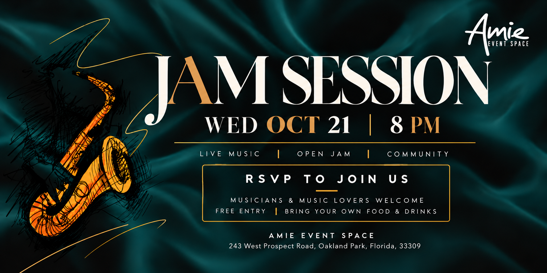 Amie Jam Session | Live Music & Open Jam 🎷