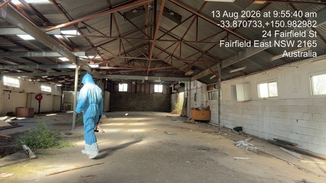 A Confluence Hazardous Materials Consultant conducts a Hazardous Material Survey of a former factory building