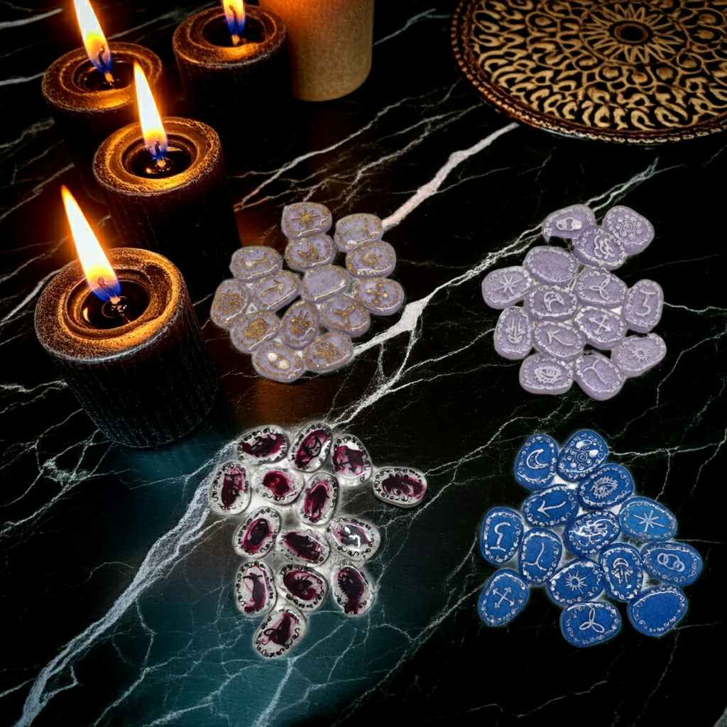 Mystic Resin Witch's Runes Set