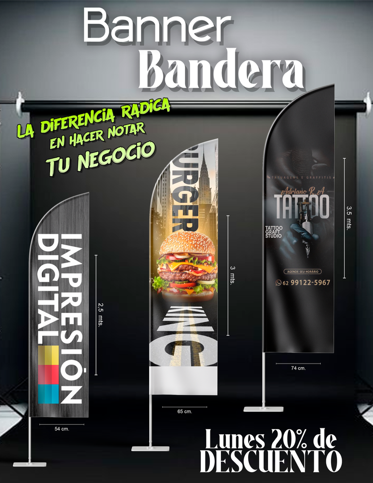 Bandera tipo velero