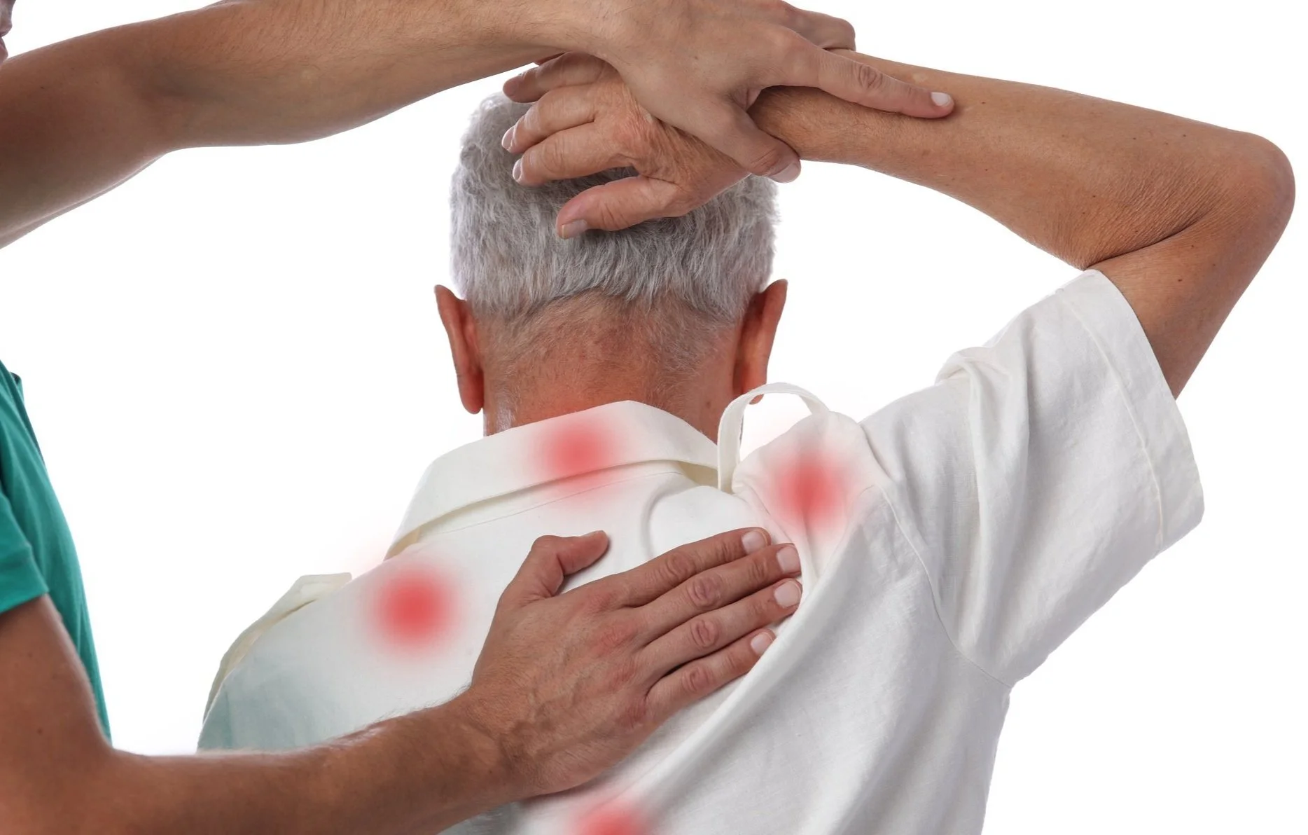 Clinical assessment of a male patient experiencing chronic lumbar pain and spinal stagnation, highlighting the need for structural integration and fascial release in Cardiff