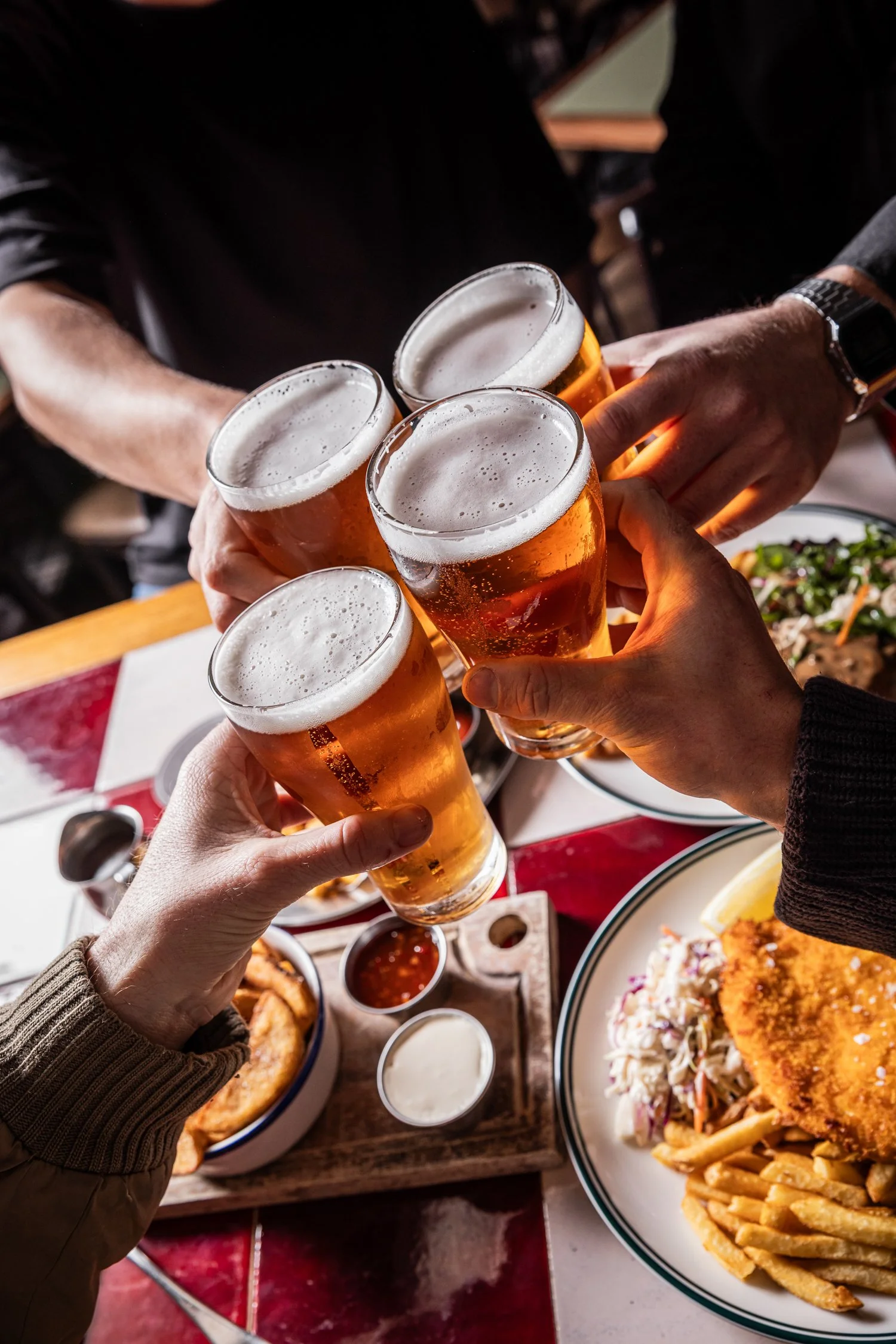 Four beers cheers over classic pub fare