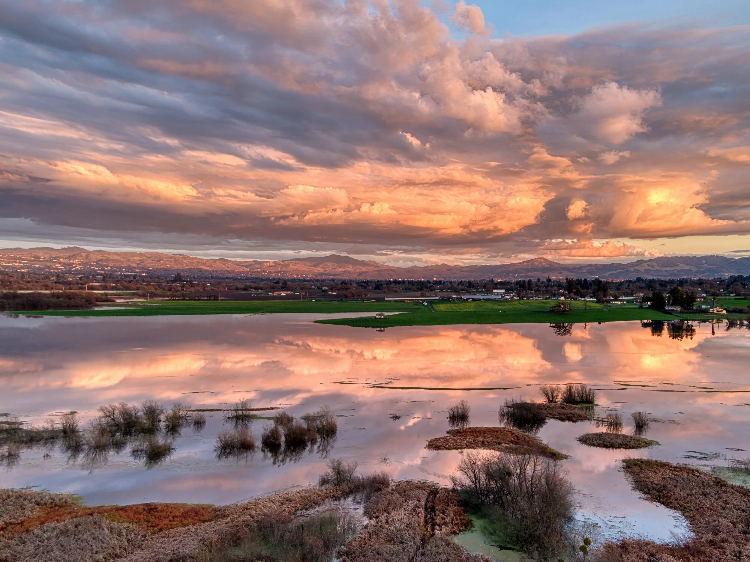 Orange Clouds over Laguna de Santa Rosa